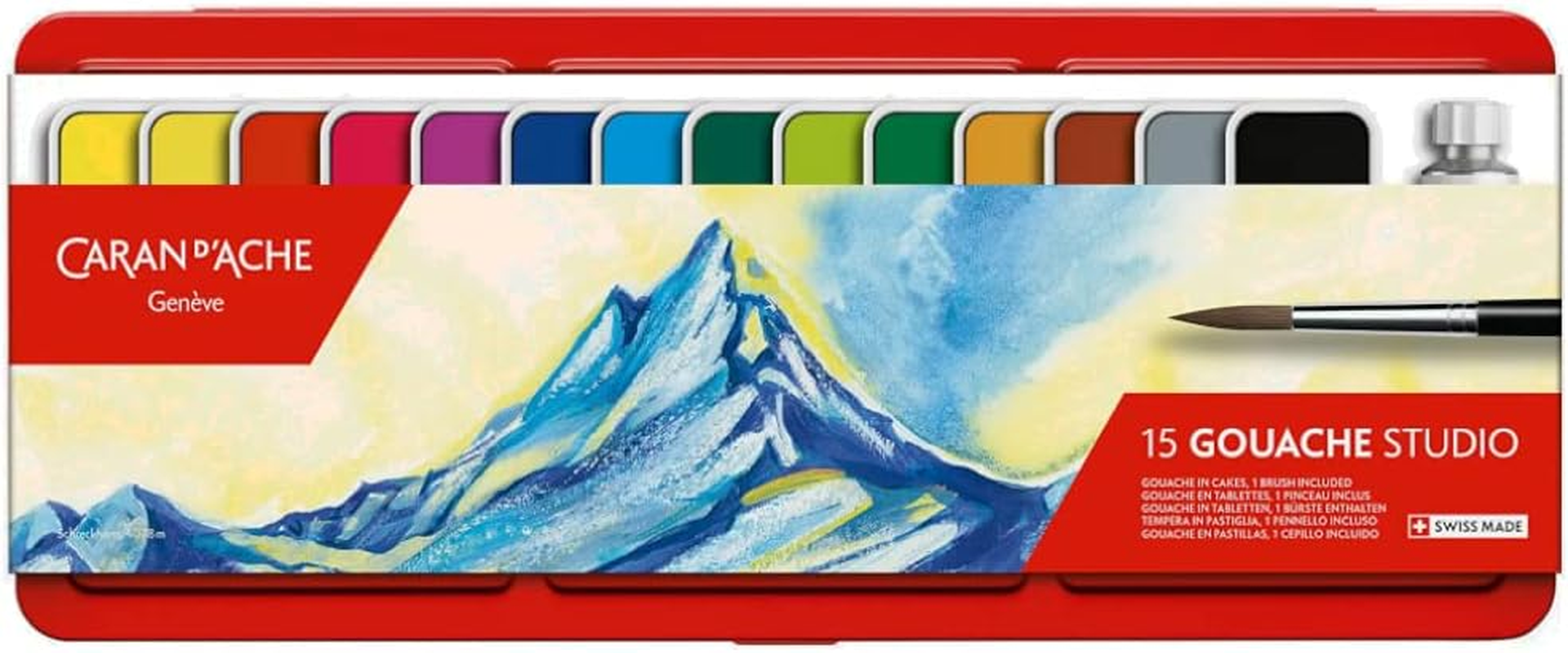 Caran Dache Gouache Studio Paint Color 15-Pieces image number 1