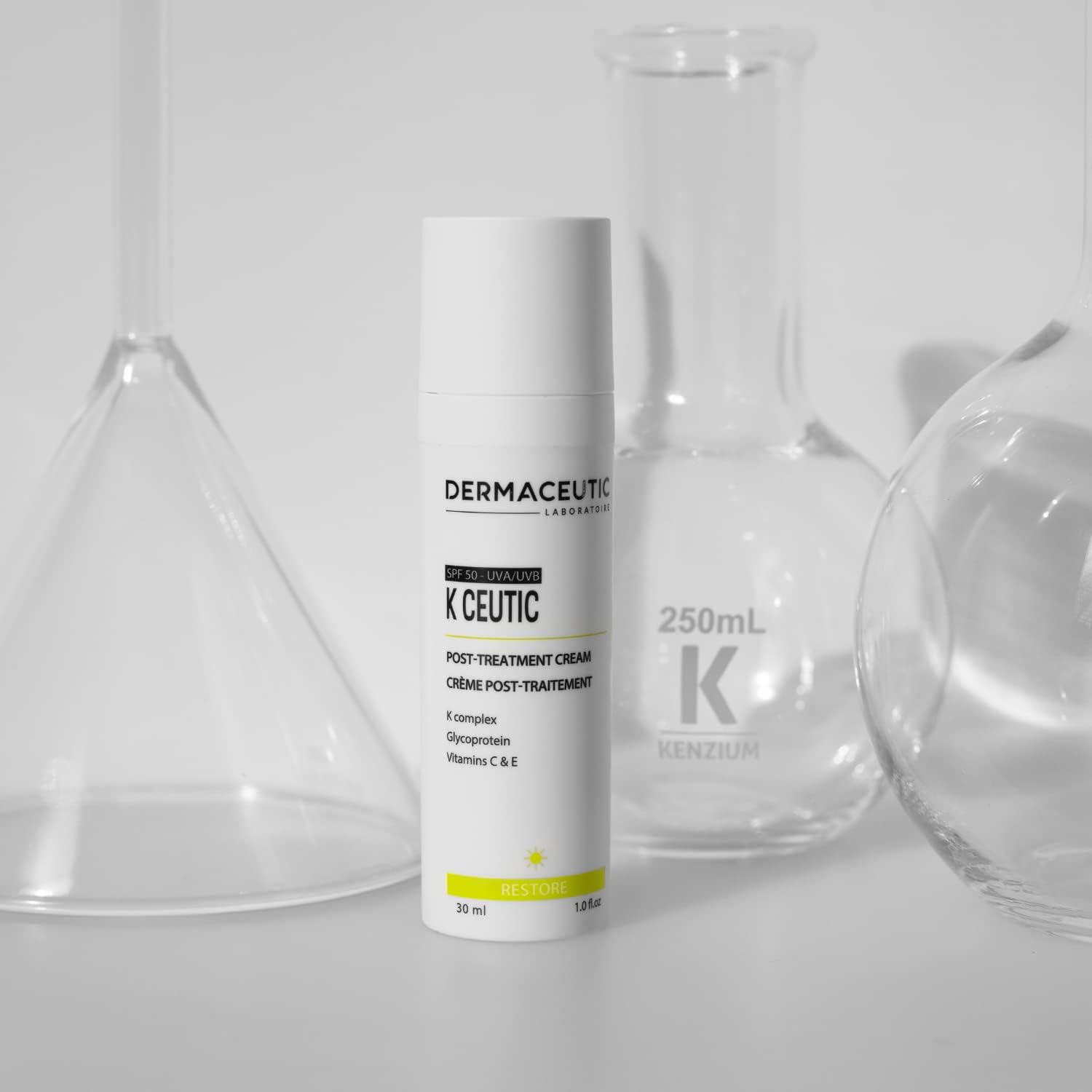 K Ceutic Soothing & Repairing Face Cream Concentrated Care Post Treatment K Complex Vitamins C & E for Damaged Skin UV Protection SPF 50 Hypoallergenic 30 Ml Dermaceutic image number 5