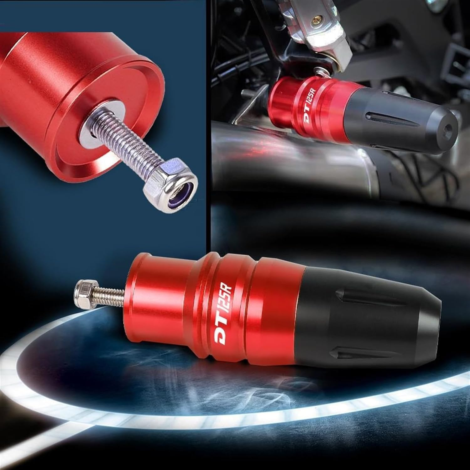 Motorbike Frame Sliders for Y┐Amaha DT125R DT 125R DT125 R 2000-2004 2003 2002 01 Motorbike Accessories Exhaust Frame Sliders Crash Bar Falling Protector (Color : Green, Size : DT125R)