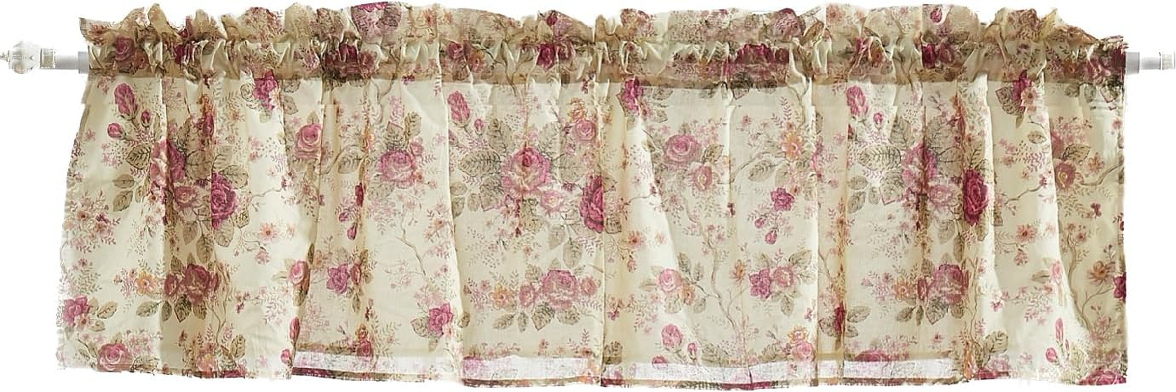 Greenland Home Antique Rose Valance, 84 by 21-Inch