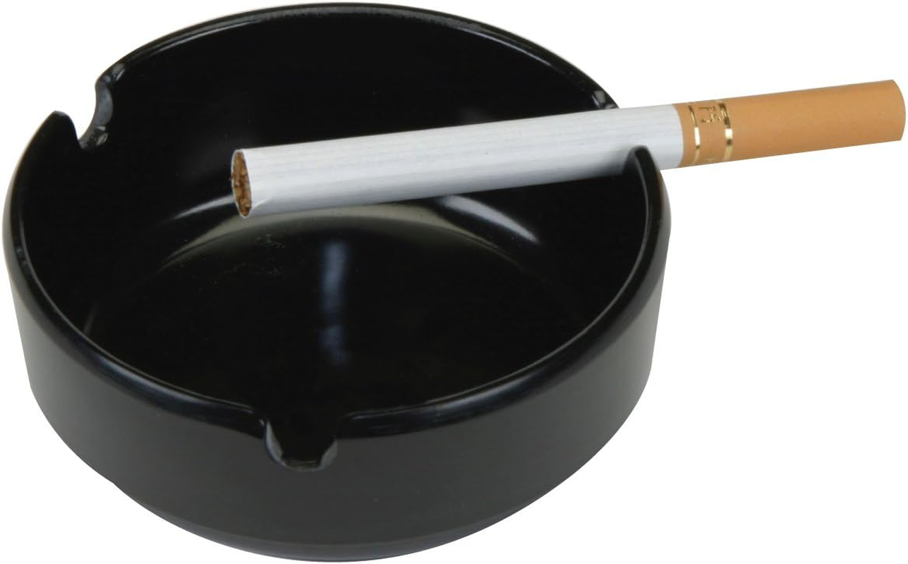 Thirsty Rhino Fuma round Plastic Tabletop Cigarette Ashtray Black (Set of 4)