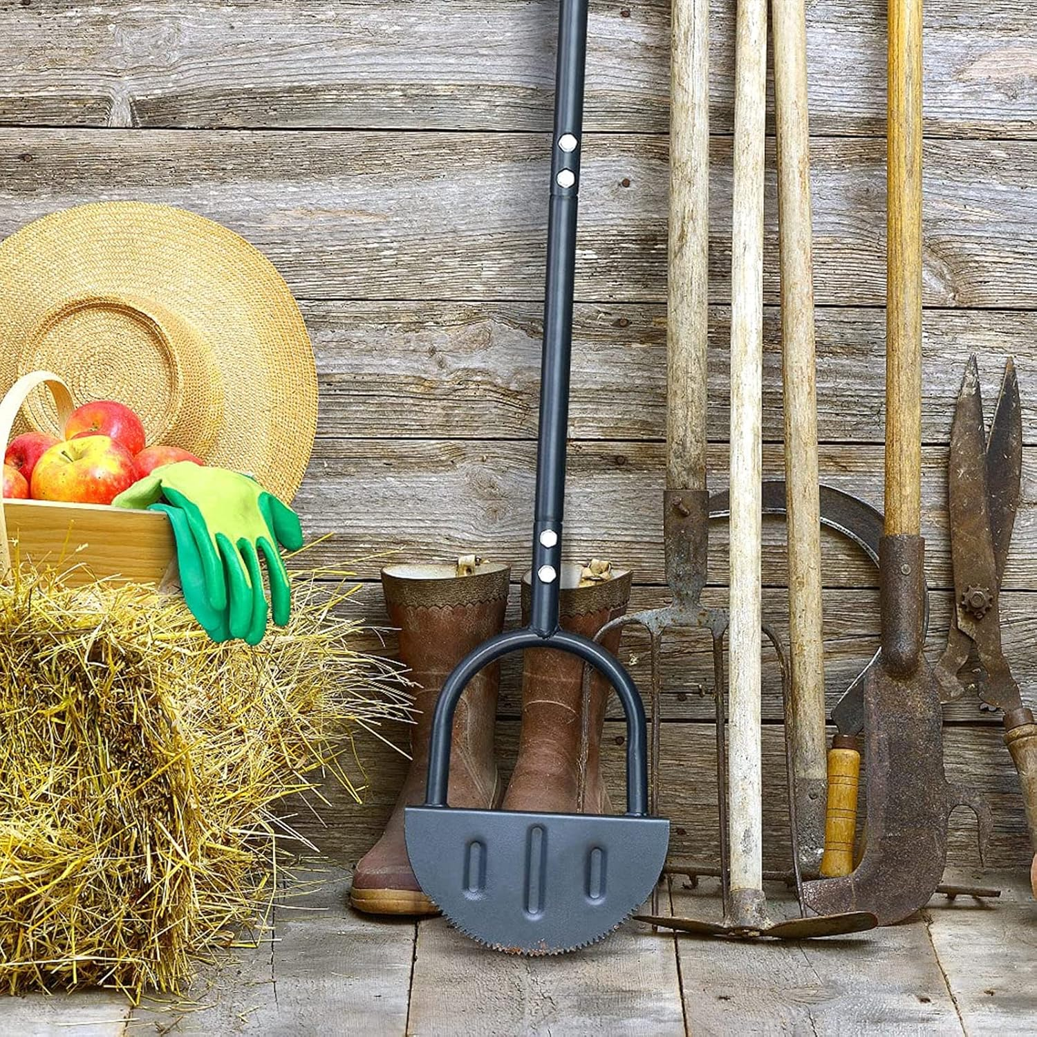 Half Moon Edger Lawn Tool, Manual Lawn Edger - Border Edger, Half Moon Lawn Edger, Garden Spade Shovel with Ergonomic Handle for Lawn, Garden, Sidewalk