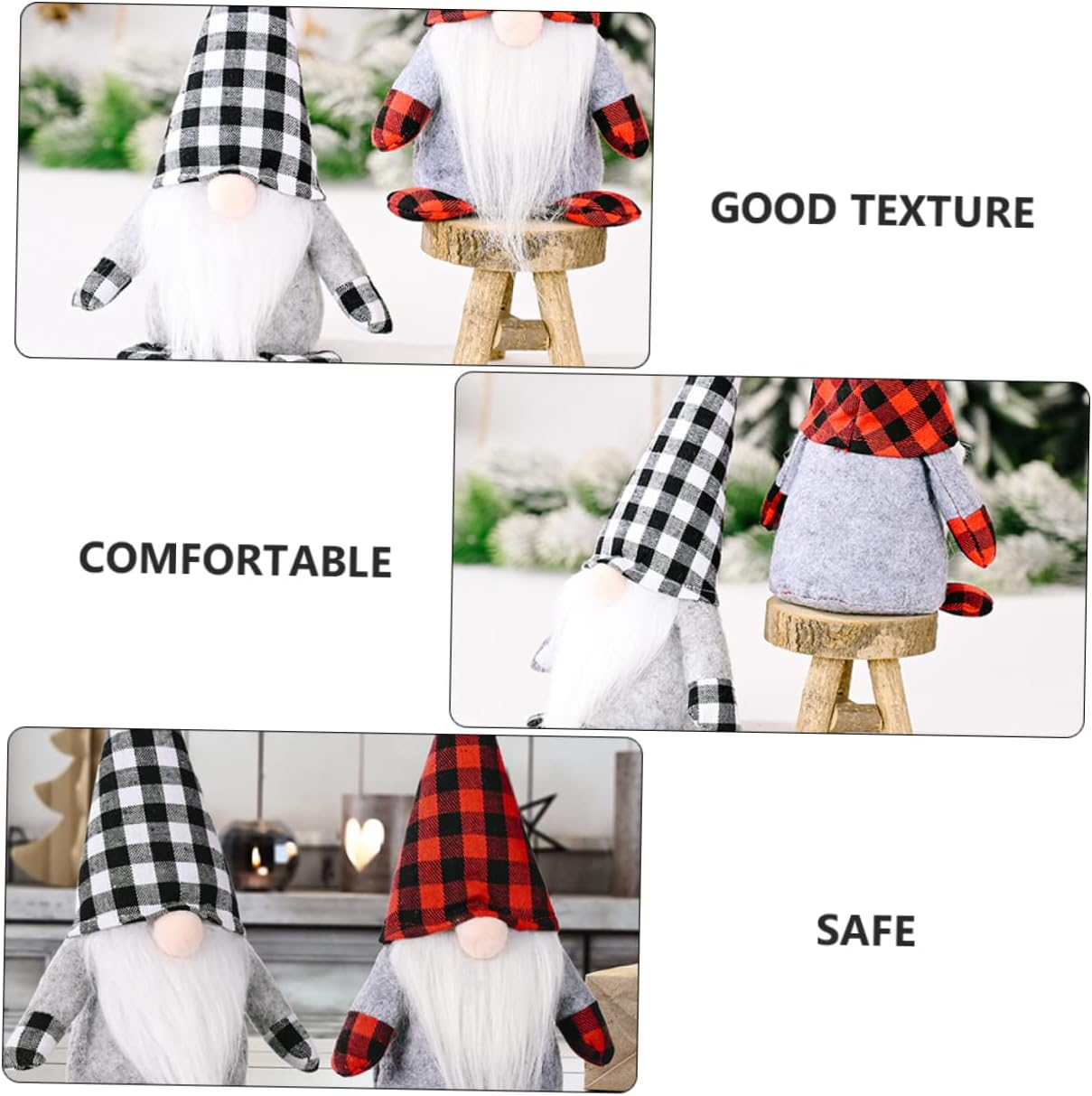 Santa Hat Doll Christmas Decor Gnome Doll Xmas Tree Ornament Craft Adorn image number 2