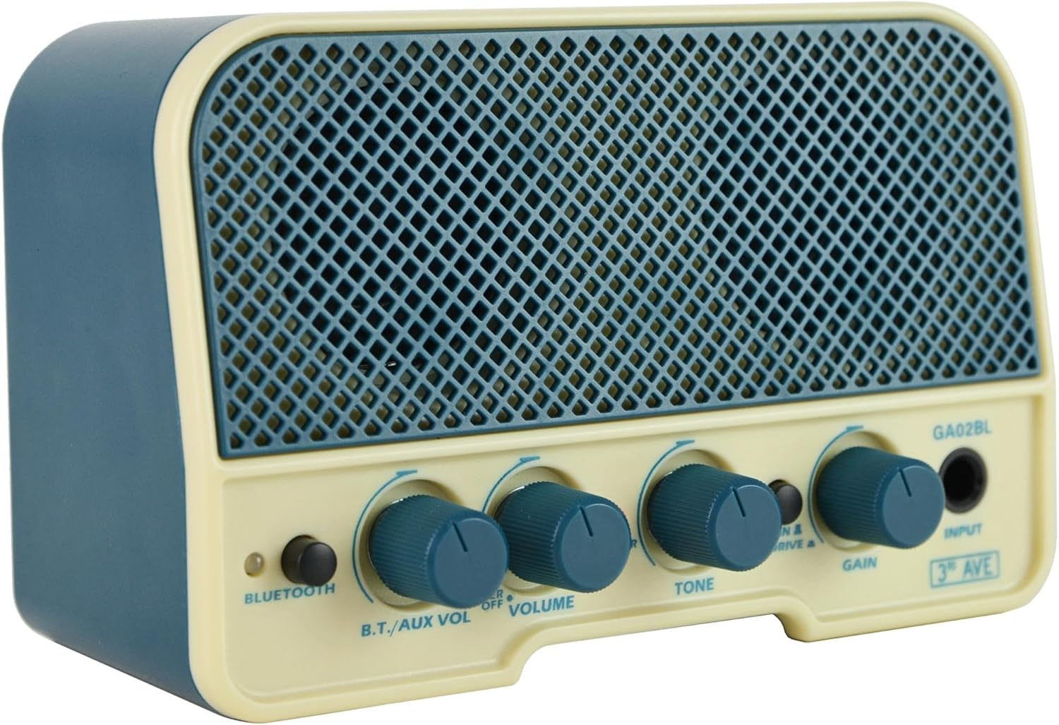 3Rd Avenue 15W Guitar Practice Amplifier with Headphone Output, Overdrive Switch, 2 Band EQ, Tone/Gain Controls &ndash; Portable Compact &ndash; Black