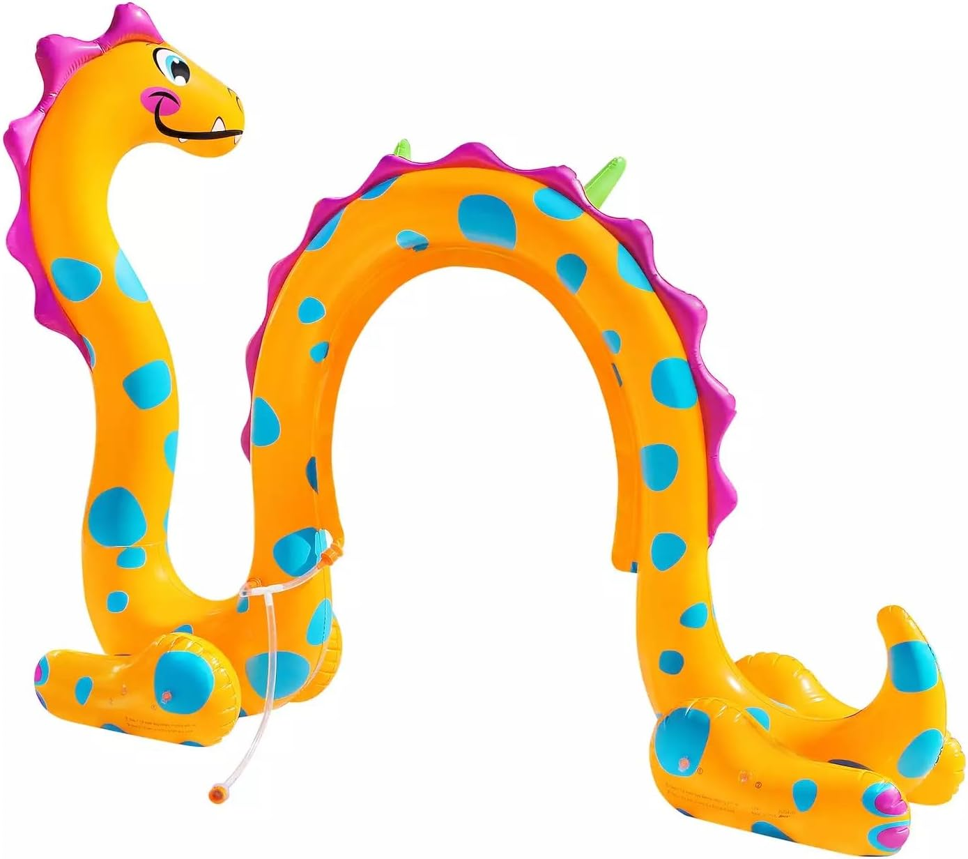 Go Play! Splash-O-Saurus Sprinkler Park, Water-Sprinkling Dino, 4 X Inflatable Ring Toss, Summer Toy with Built in Sprinkler for Backyard and Outdoor Water Toys Play. Suitable for Ages 3+ image number 2