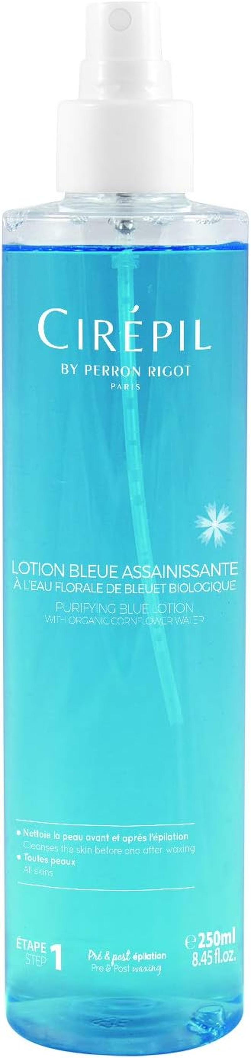 Cirepil - Pre & Post - Purifying Blue Lotion - 250Ml / 8.45 Fl Oz - Cleanses and Prepares the Skin - Pre-Waxing & Post-Waxing image number 2