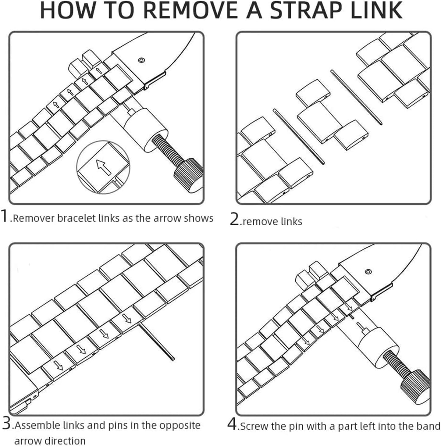 WUWOCJ 14Mm Metal Band Compatible for Garmin Lily 2/Lily 2 Active, Stainless Steel Replacement Straps with Adjustment Tool image number 6