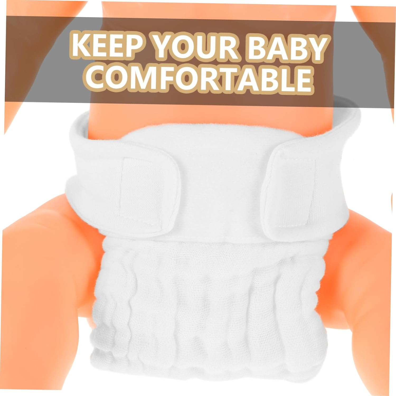 Healeved Cotton Newborn Diapers 3Pcs Baby Diaper Pants Washable Leak Prevention Soft Comfortable for Boys/Girls image number 6