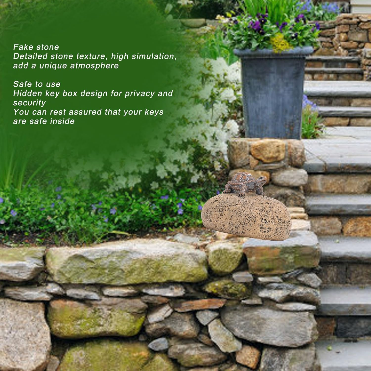 Key Rock Hiders Outside, Fake Rock Key Hider Decoration, Waterproof & Safe for Holds Spare Keys, Hide a Key Fake Rock Outdoor, Key Hiders Safe Storage Lock Box image number 6