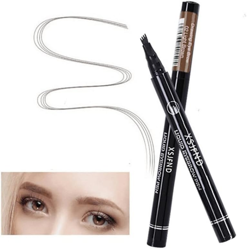 Microblading Tattoo Eyebrow Ink Pen Eye Brow Pencil Brow Enhancer Stencil AU (01# Black)