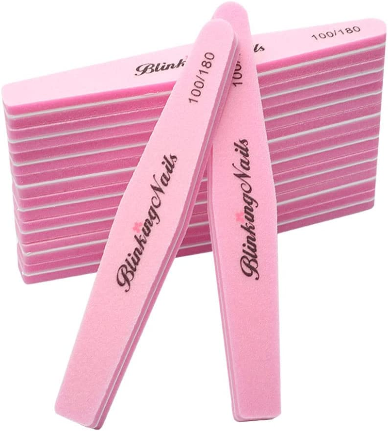 Sponge Nail File and Buffer for Nail Art Care Double Sides Design 100/180 Grit Nail Buffers Blocks for Acrylic Nails Professional Manicure Nail Tools Color Gray Pack of 10Pcs image number 2