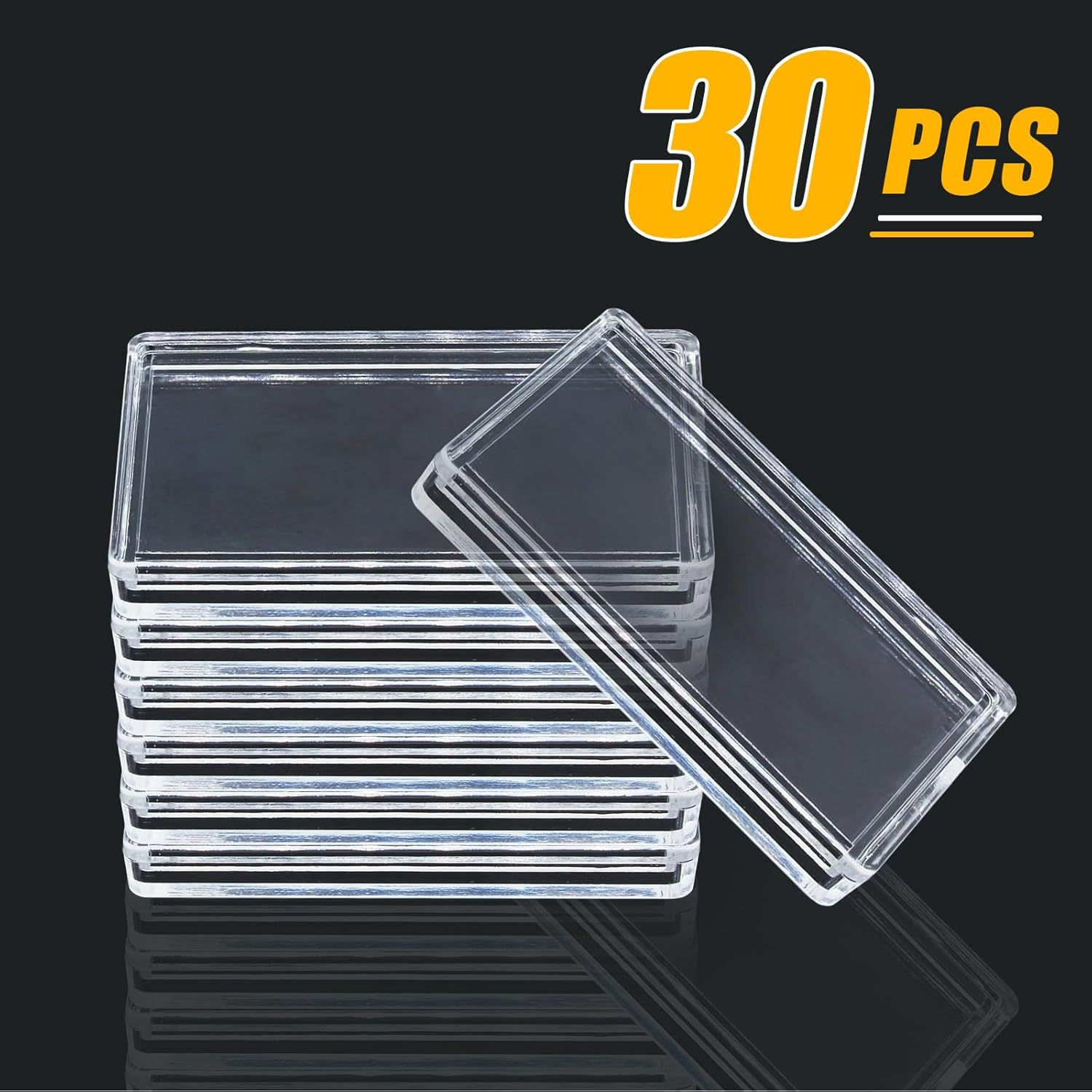 Hitefu 30PCS Silver Bar Case, 1 Oz Silver Bar Holder, Clear Plastic Silver Bar Storage Box for 1 Oz Silver Bar 1 Troy Ounce Bar image number 2