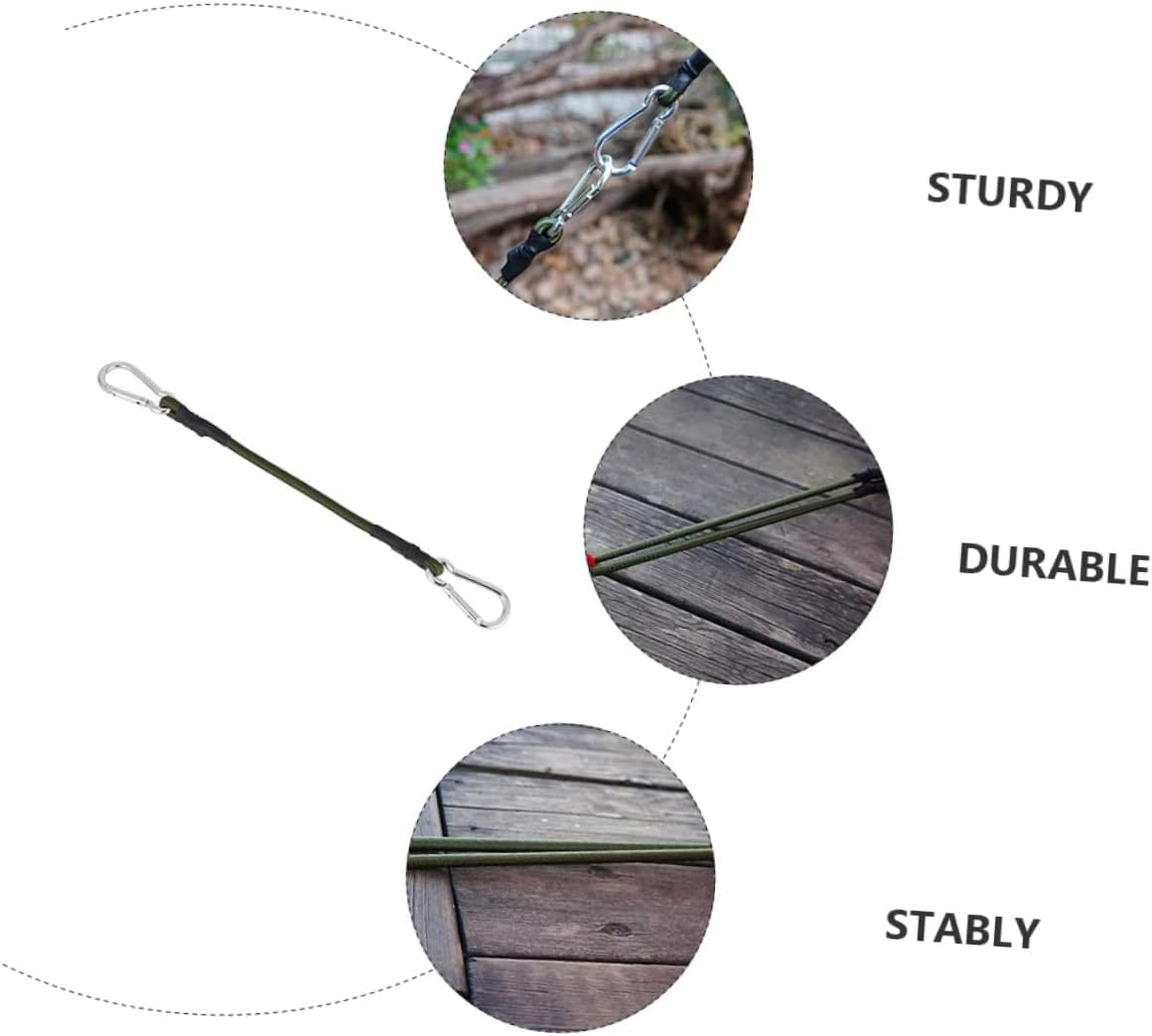 BELLIFFY 4Pcs 8Mm Elastic Bungee Cords with Mountaineering Hooks, Outdoor Tent Fixing Belts, Multi-Functional Luggage Straps for Camping and Travel image number 2