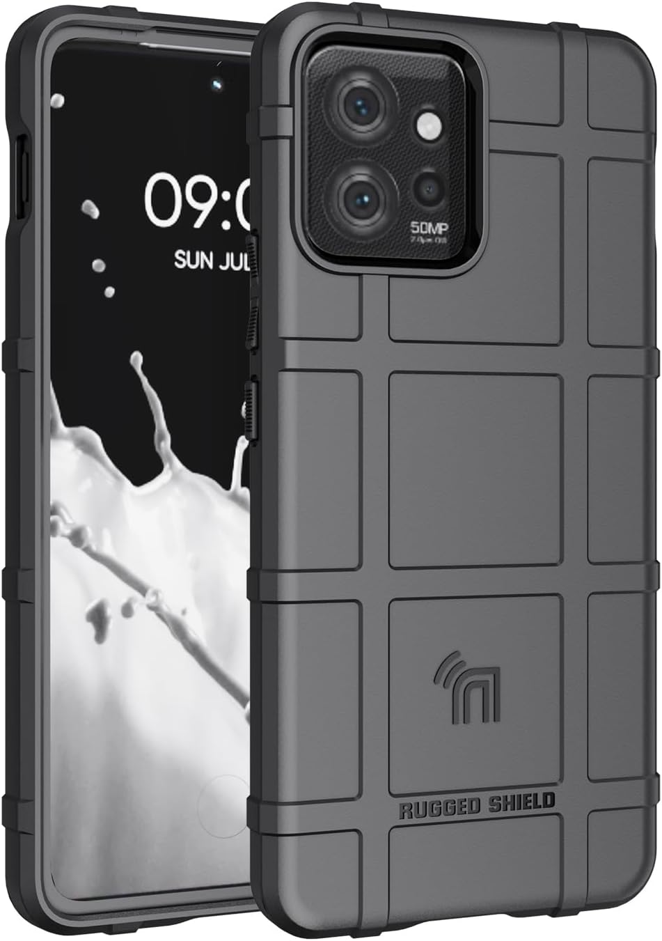 Nakedcellphone Case for Motorola Thinkphone (2023), Special Ops Tactical Armor Rugged Shield Protective Cover [Anti-Fingerprint, Matte Grip Texture] - Black