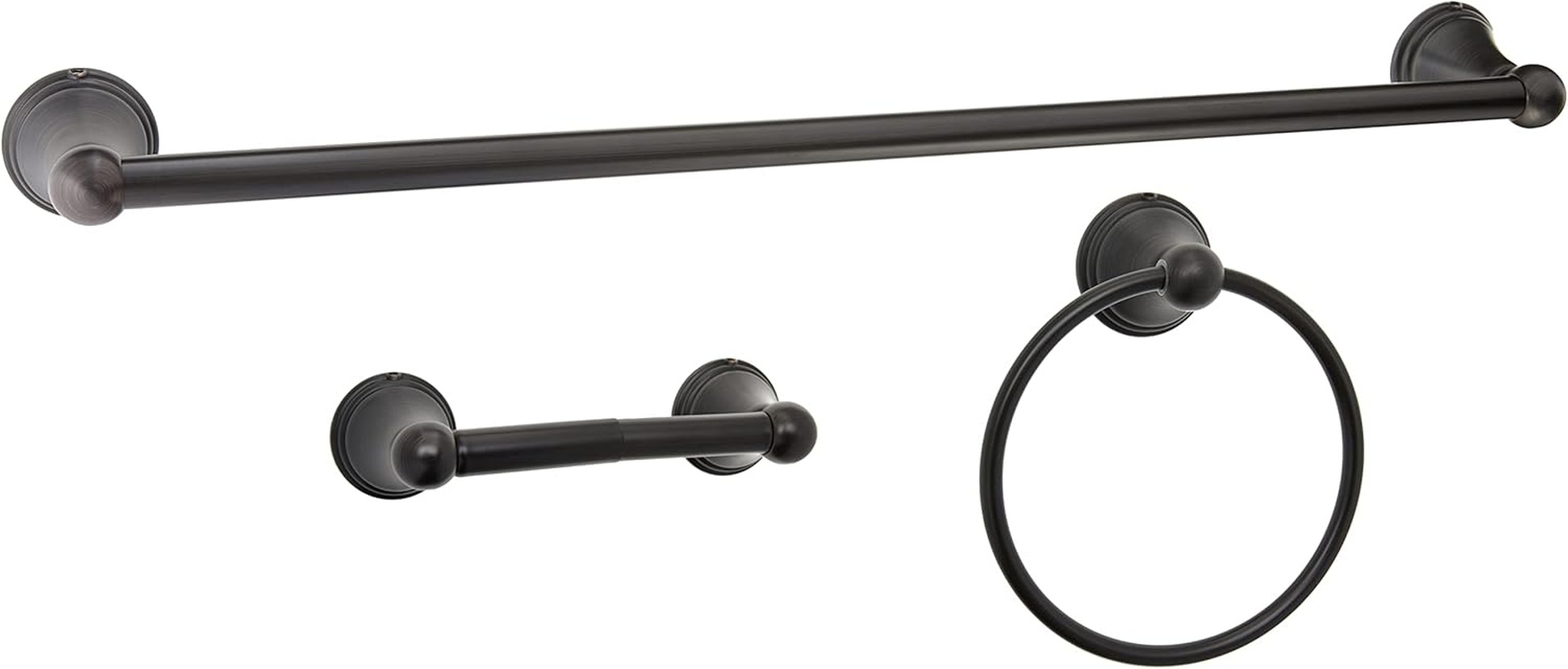 Amazon Basics AB-BR816-OR Bathroom Hardware Set, 4 Piece, Oil Rubbed Bronze