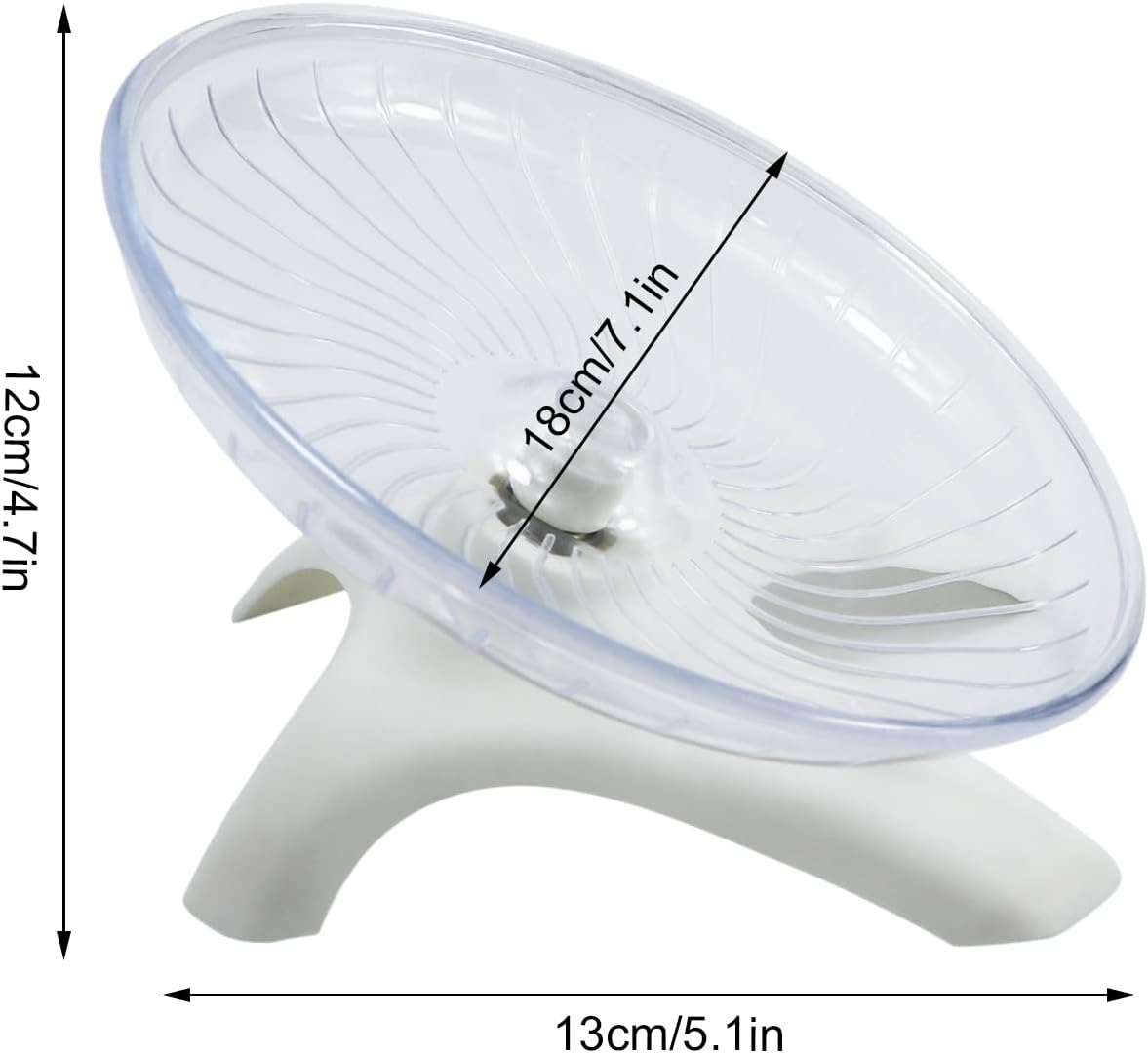 Litewoo Hamster Toys Wheel Exercise Flying Saucer ,Silence Run Spinner, for Gerbil Rat Mouse Mice Hamster and Other Small Animal(White)