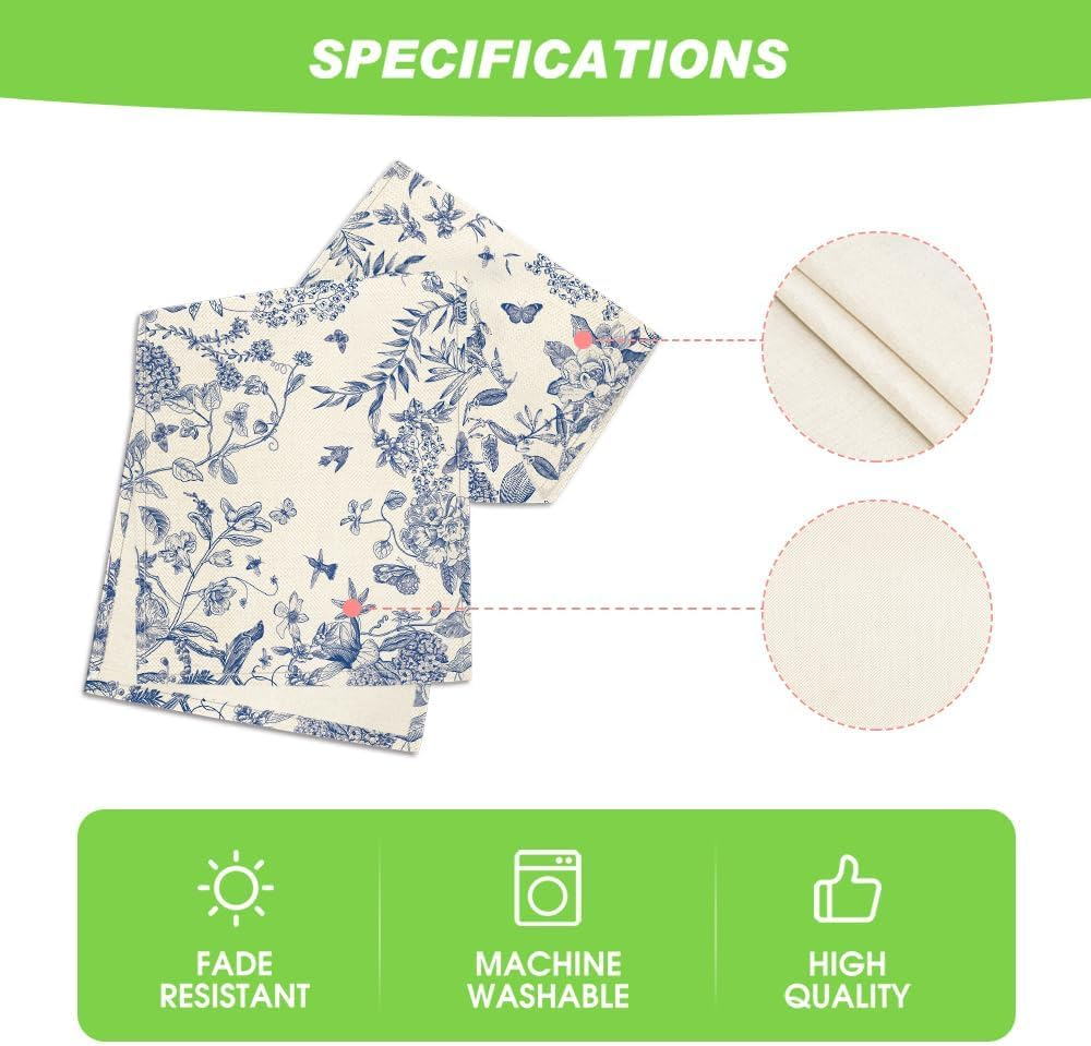 Artoid Mode Monochrome Sketch Birds and Flowers Summer Table Runner, Seasonal Spring Fall Kitchen Dining Table Decoration for Home Party Decor 33 X 183 Cm image number 5