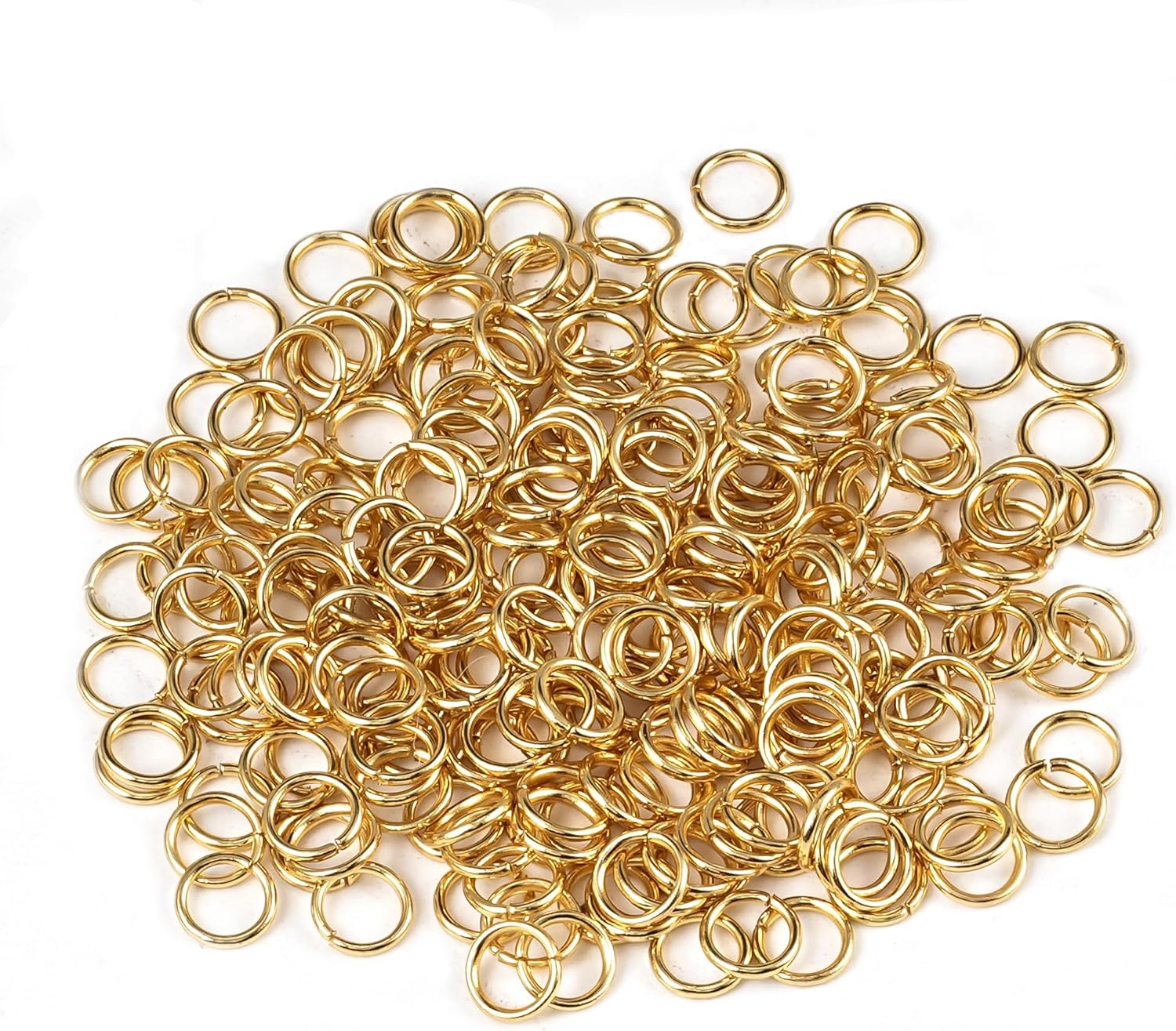 1000Pcs 10Mm Stainless Steel Jump Rings 18 Gauge Metal O Rings Close but Unsoldered Single Loop Connector Rings for Jewelry Necklaces Bracelet Earrings Keychain DIY Making