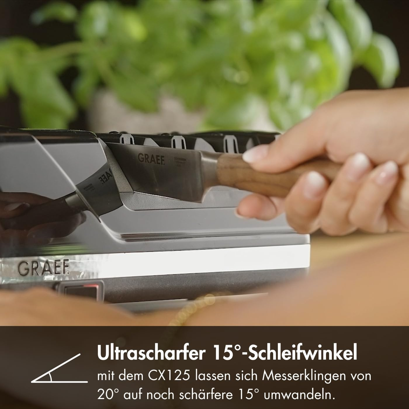 GRAEF CX125 Knife Sharpener 15&deg; Grinding Angle Black image number 2