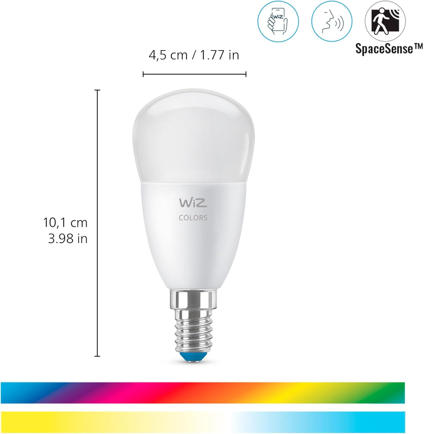 Wiz Color Fancy round P45 E14 Smart LED Bulb image number 6