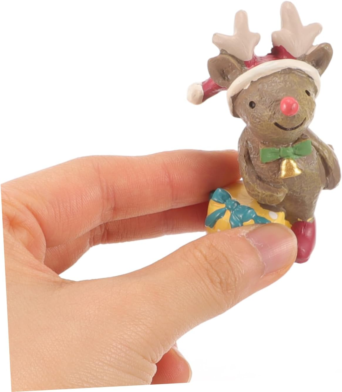 2Pcs Christmas Elk Castle Display Decor for Home and Garden Festive Xmas Adornments for Living Room Bedroom and Holiday Celebrations Material image number 2