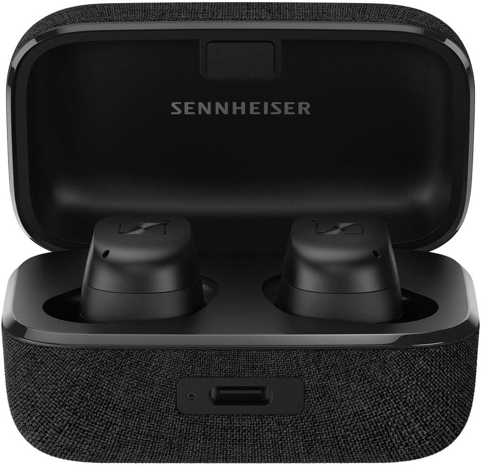Sennheiser Momentum True Wireless 3 Earbuds -Bluetooth In-Ear Headphones for Music & Calls with Adaptive Noise Cancellation, IPX4, Qi Charging, 28-Hour Battery Life,Black, 509180