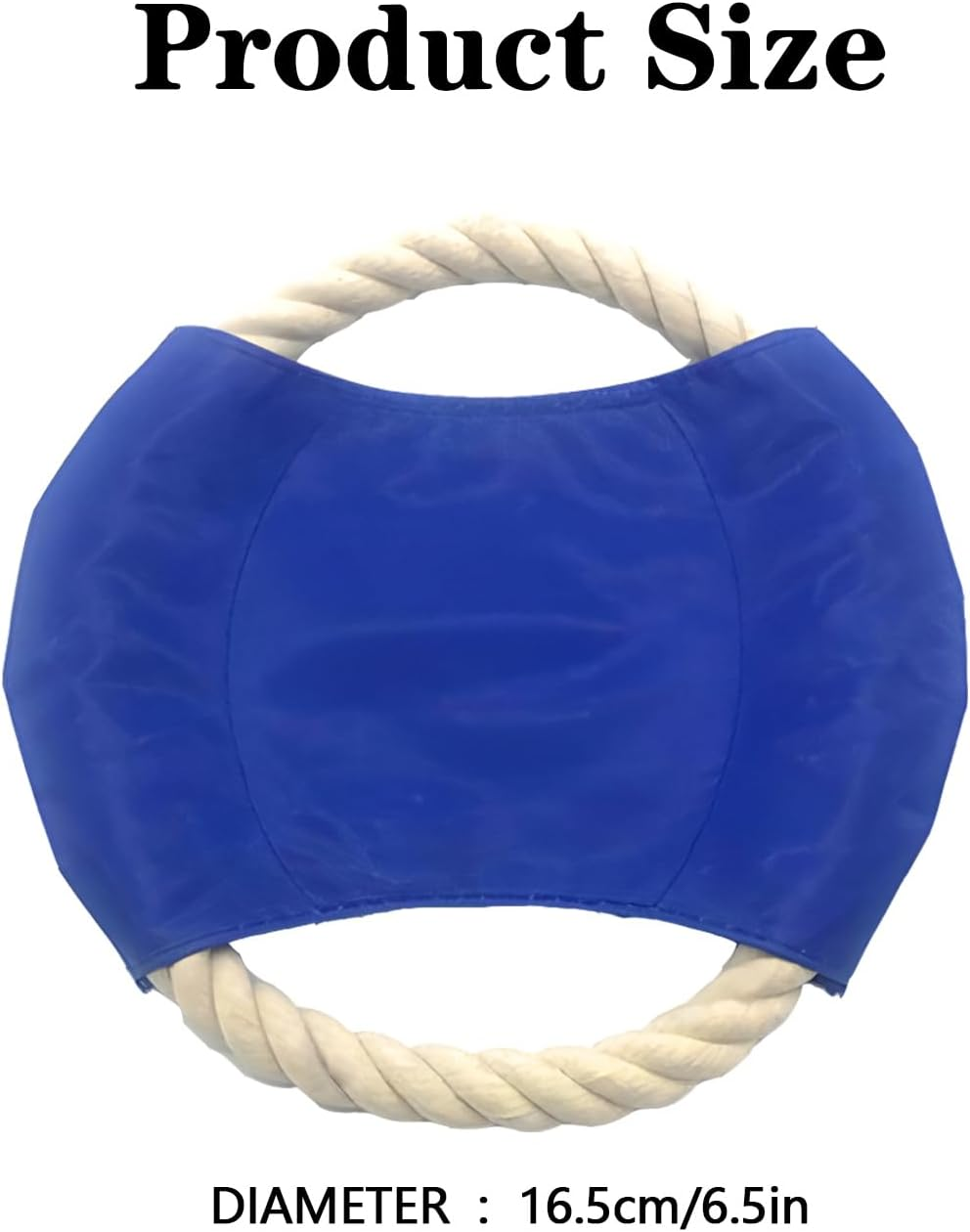 3 Pack Indestructible Dog Toy Rings - Heavy Duty Chew Proof Flying Discs for Aggressive Chewers, Small/Medium/Large Breeds - Cotton Ropetoys for Outdoor Training, Yard Play image number 5