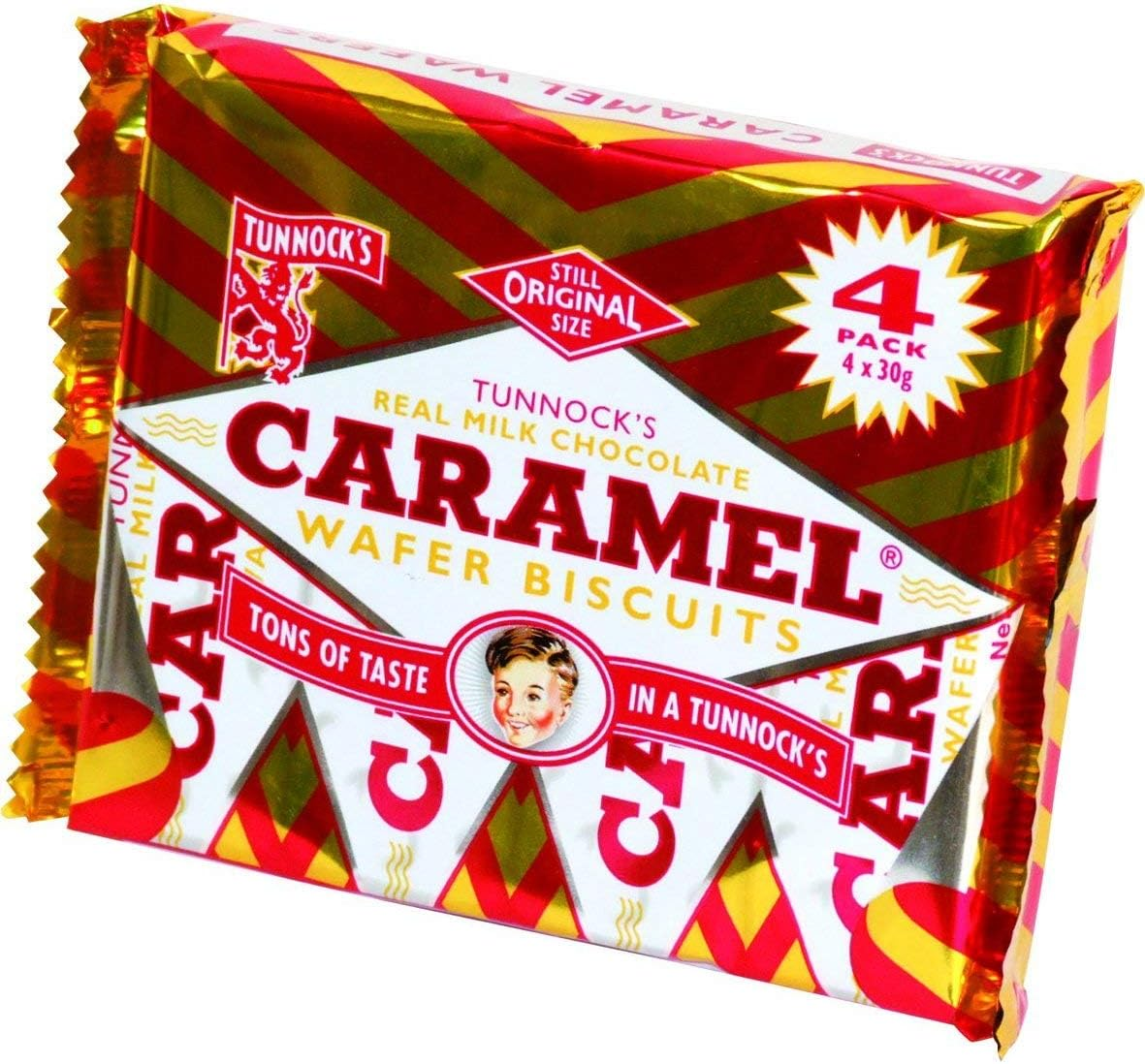 Tunnock'S Caramel Wafers 4 Pack, 120G