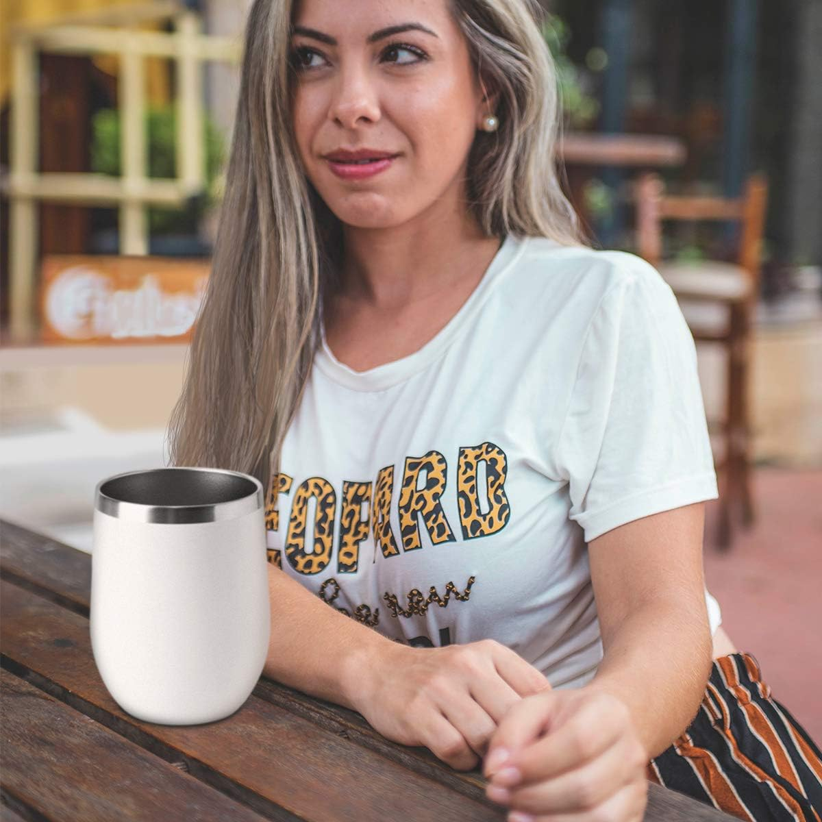 HASLE OUTFITTERS 12Oz Wine Tumbler with Lid Stemless Wine Glasses Double Wall Vacuum Travel Mugs Stainless Steel Coffee Cup for Cold & Hot Drinks Wine Coffee Cocktails Beer 12 Pack White image number 5