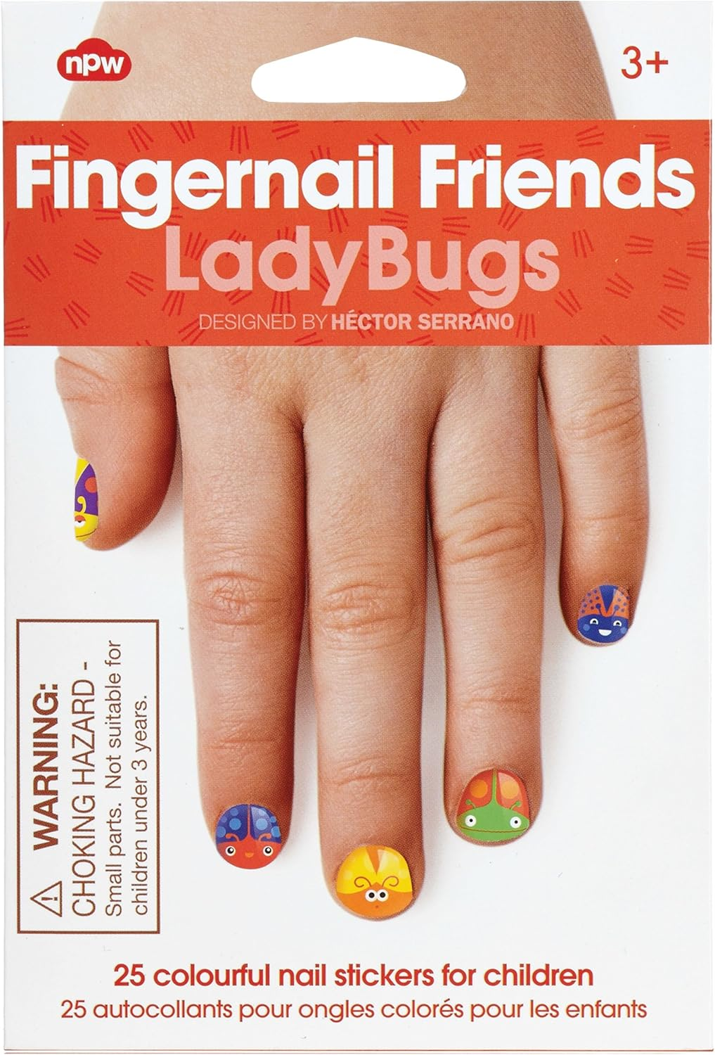 NPW-USA Scratch & Sniff Fruits Fingernail Friends Nail Stickers (25 Count)