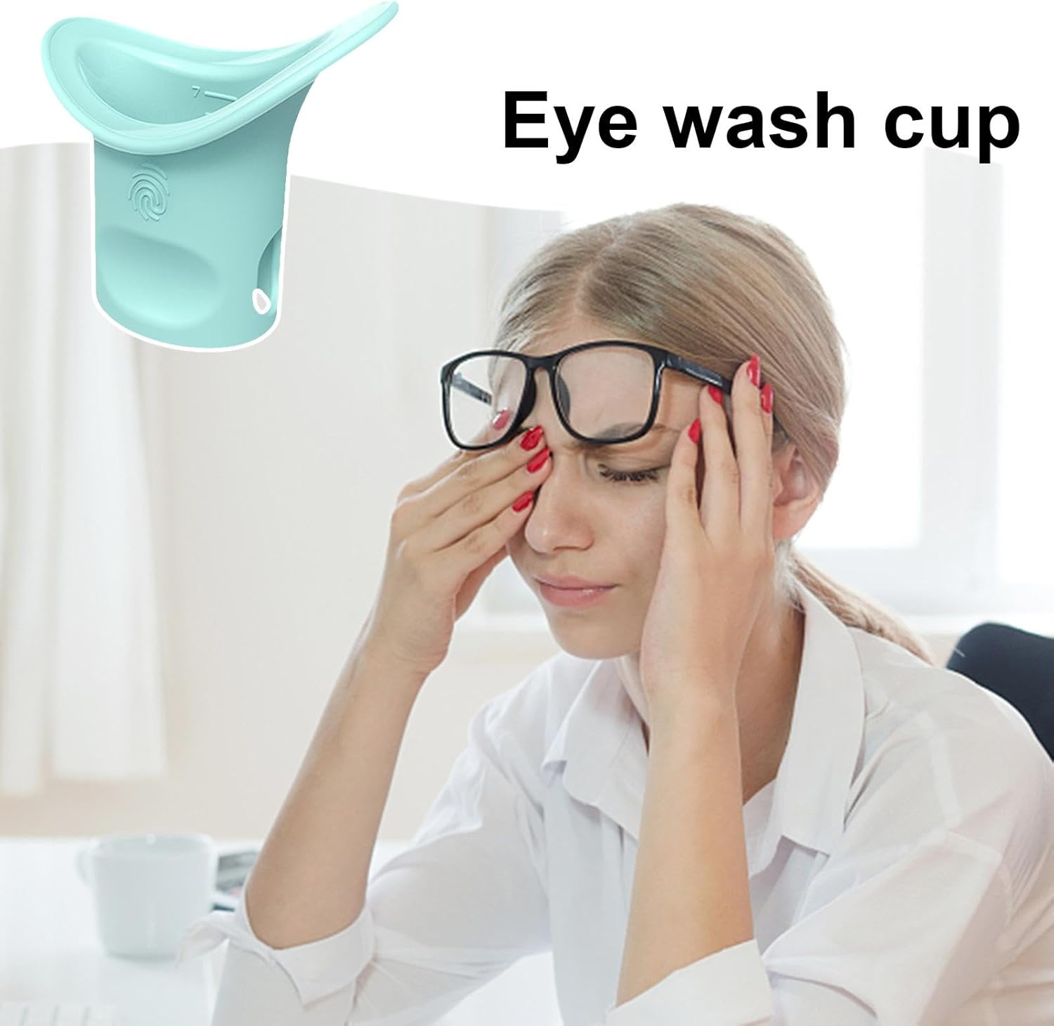 Silicone Eye Wash Cup - Soft Irine Cup, Flexible Eye Wash Aids | Reusable Eye Cleaning Cup, Portable Eye Flash Tool, Leak Proof Eye Bass, Gentle Eye Cleanser, Eye Cleansing Eye Cups for Eye Wash image number 6