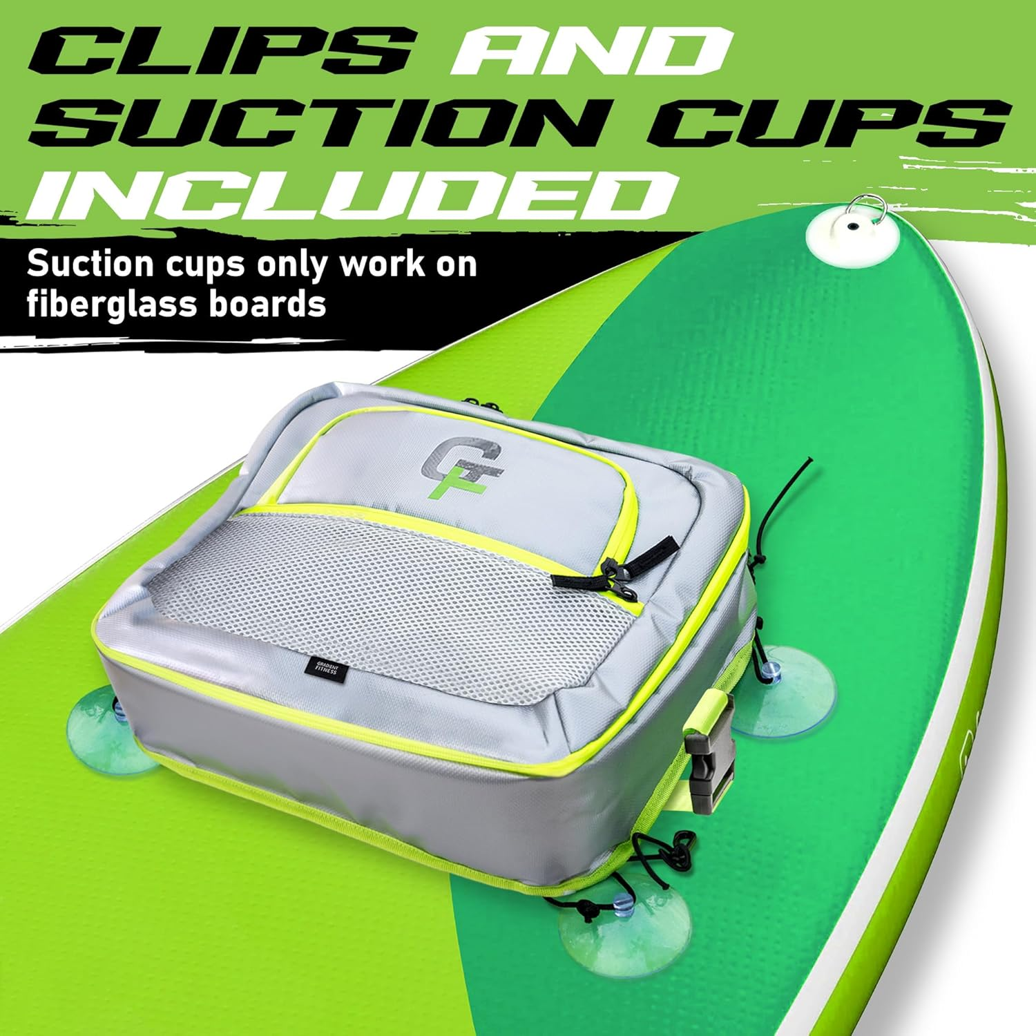 Gradient Fitness SUP Cooler for Paddle Board | Upgraded Waterproof Material Paddle Board Accessories | Large Capacity Insulated Kayak Cooler Bag | Quality Bungee System Included image number 3