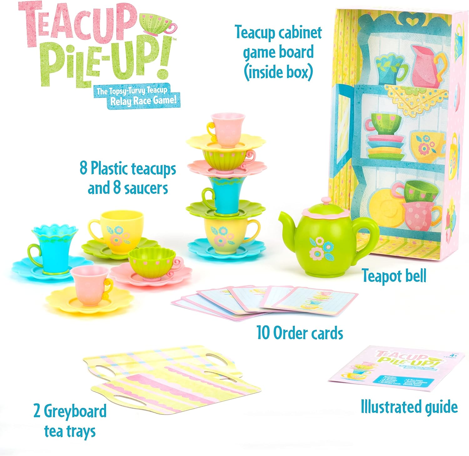 Educational Insights Teacup Pile-Up! Relay Game - Preschool Board Game for Boys & Girls Ages 4+ image number 2