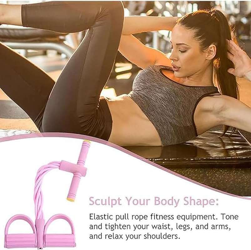 Multifunctional Tension Cor, Multi-Fonction Tension Rope 4/6/8 Tubes Resistance Bands with Handles, Stirrup Puller for Exercise for Women, Foot Pedal Resistance Band for Men Women image number 2