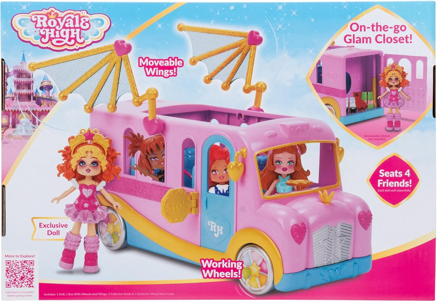 Royale High RYH0059 Styling Bus Official Playset with Digital Game Code
