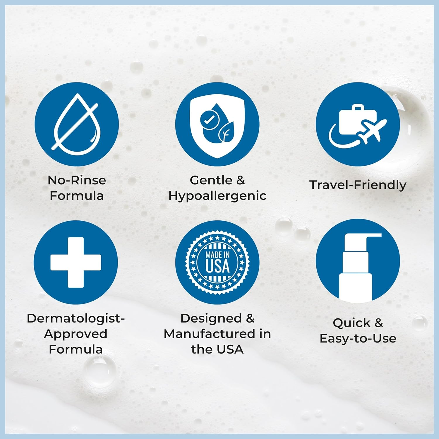 Nurture Rinse Free Waterless Foaming Cleanser | Women, Camping, Elderly & Hospital Care | Waterless Shower & Bath Wash W/Aloe for Sensitive Dry Skin image number 1