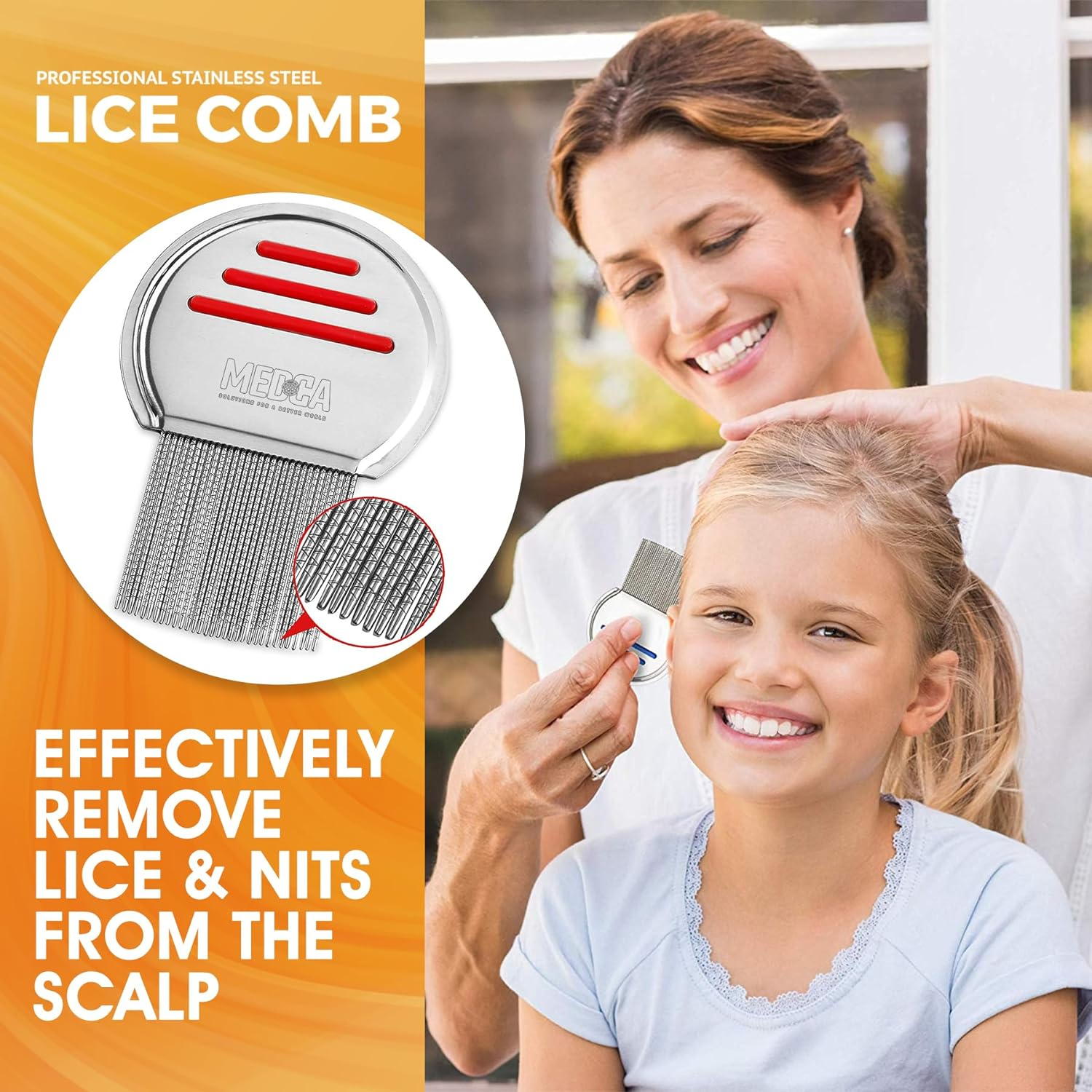 Lice Comb - (Pack of 12) Head Lice Treatment That'S Individually Packaged Professional Stainless Steel Louse and Nit Combs Removes Eggs with Rounded Tips for Comfort image number 5