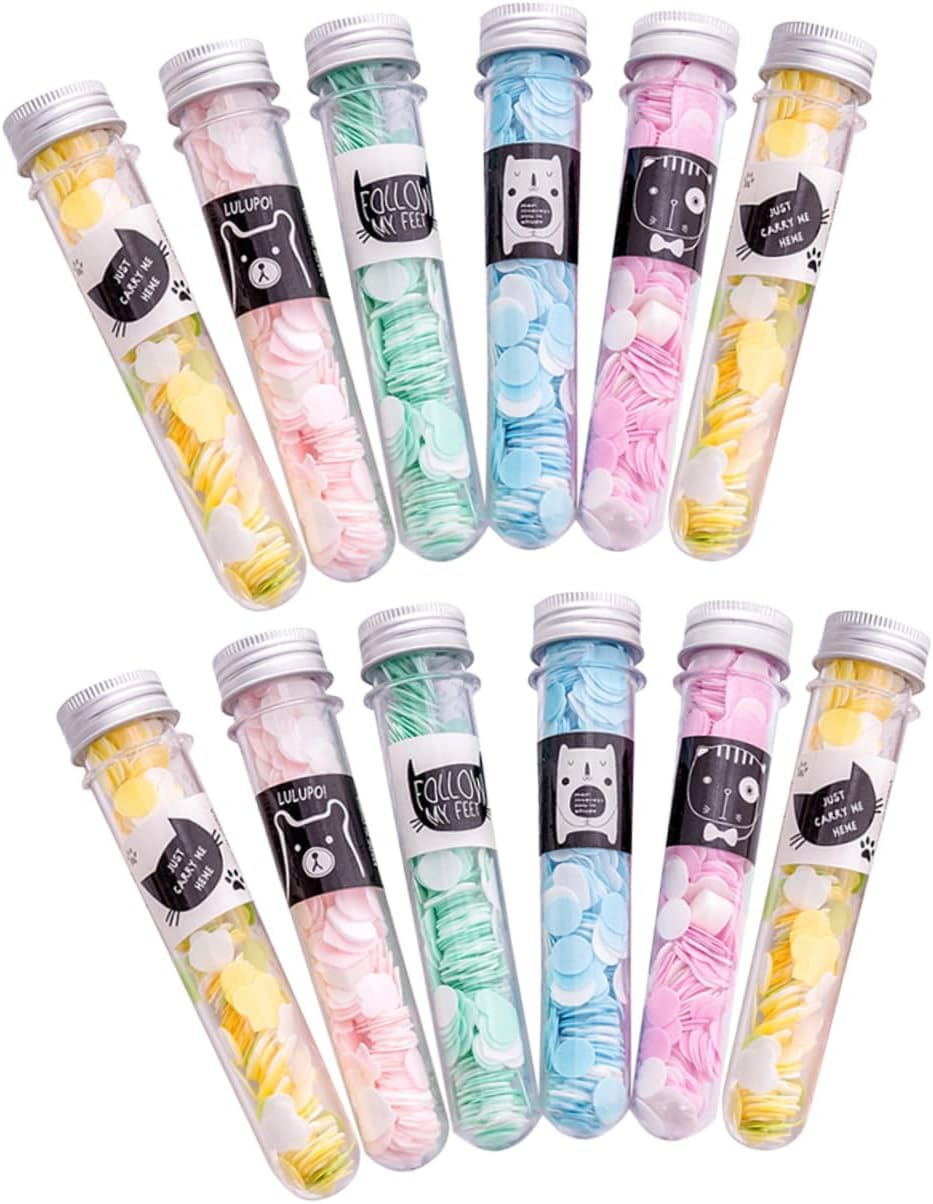 BESPORTBLE 12Pcs Soap Sheets Portable Travel Soap Flakes Disposable Paper Hand Cleaning Random Scent image number 4