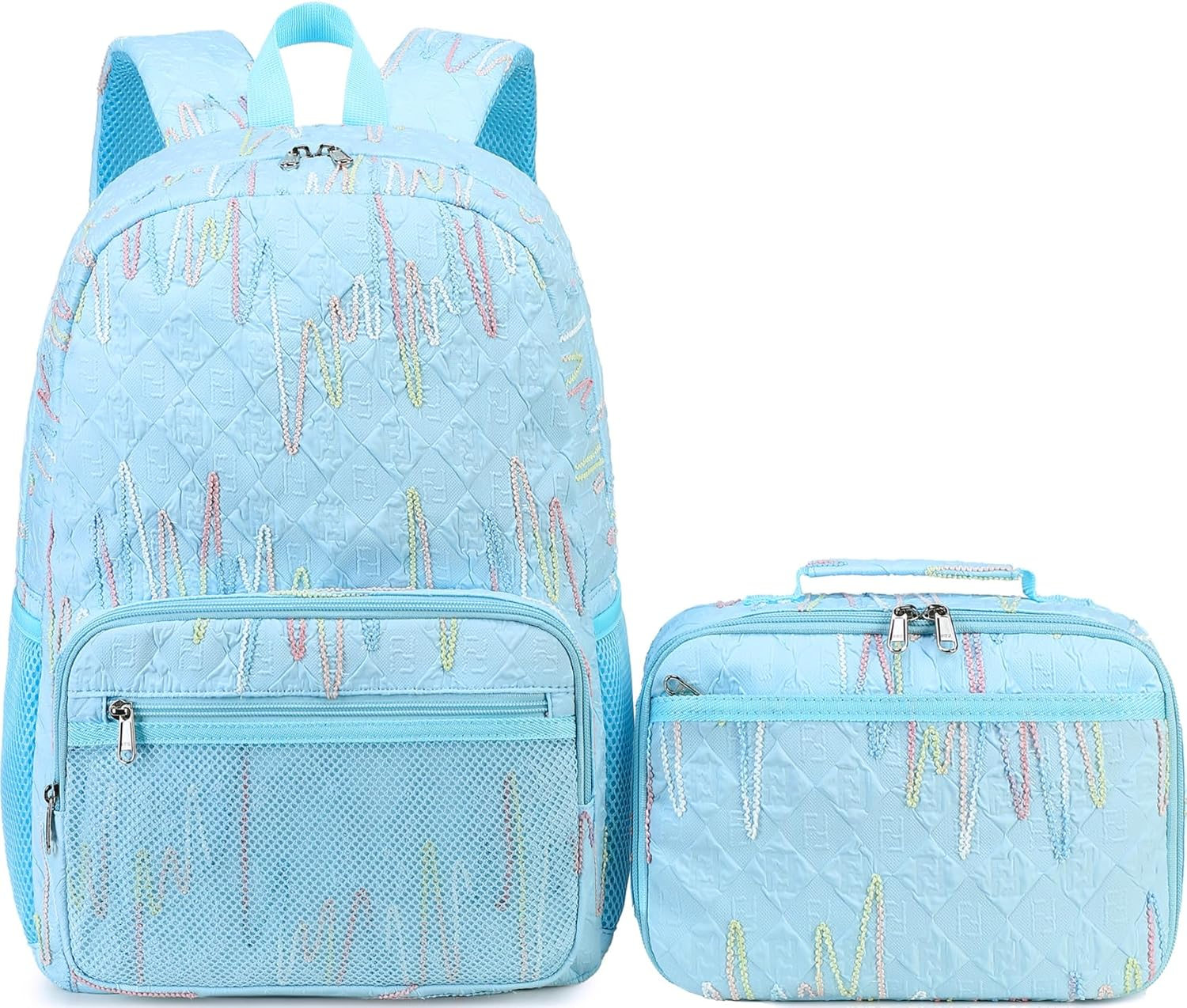 JIANYA Kids Backpack for School, Lightweight Girls Backpack with Lunch Box Children'S School Book Bag