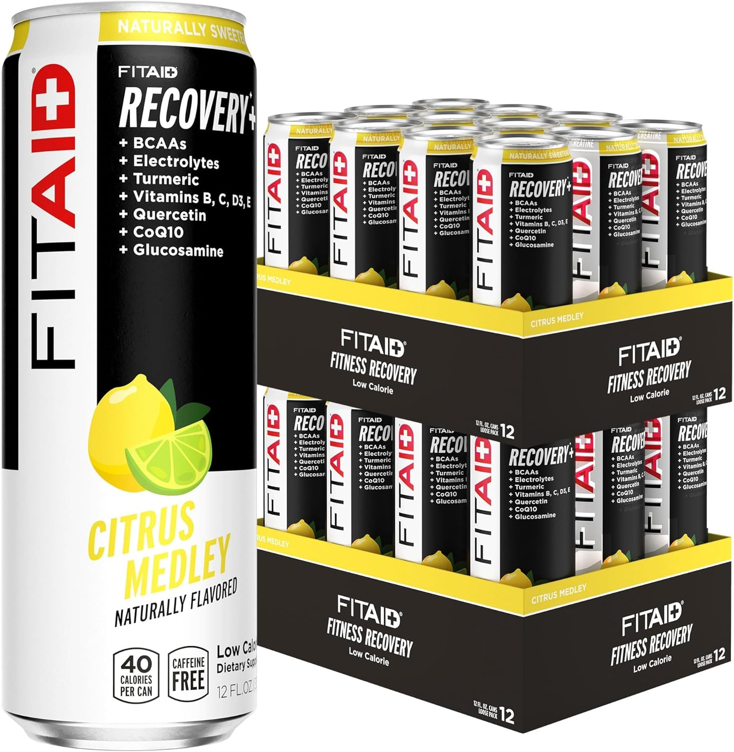 FITAID ENERGY, 105Mg Natural Caffeine, Keto, Mango Sorbet, Optimum Performance Formula: Paleo, Vegan & Gluten-Free 355Ml Cans (Pack of 24) image number 1