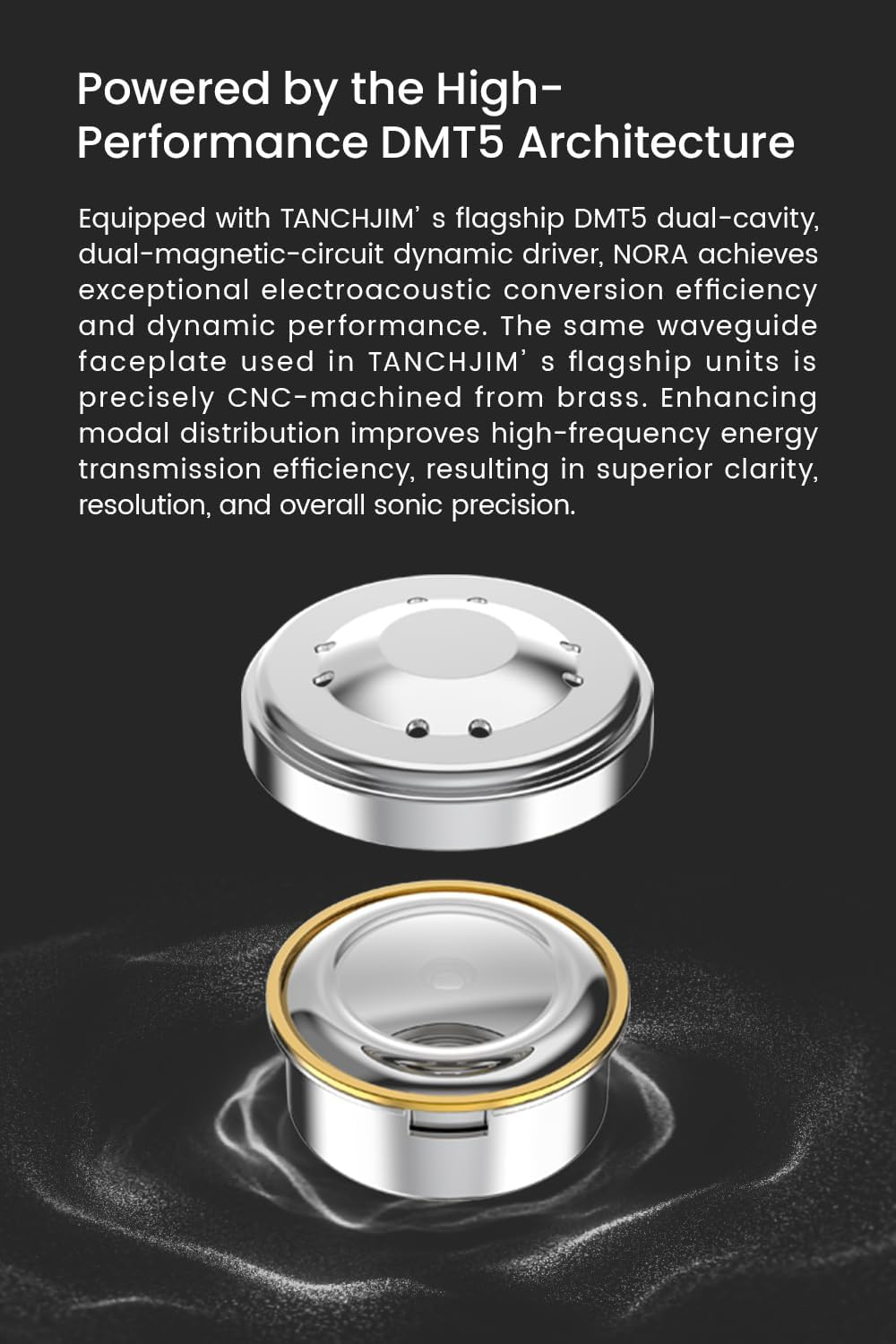 TANCHJIM NORA Professional In-Ear Monitors, 1DD DTM5 HIFI IEM with Lightweight Resin Shell, Vocal & Instrument Enhancing Wired Earphones Suitable for Long-Time Live Stream, Audio Recording - 3.5/4.4Mm image number 4