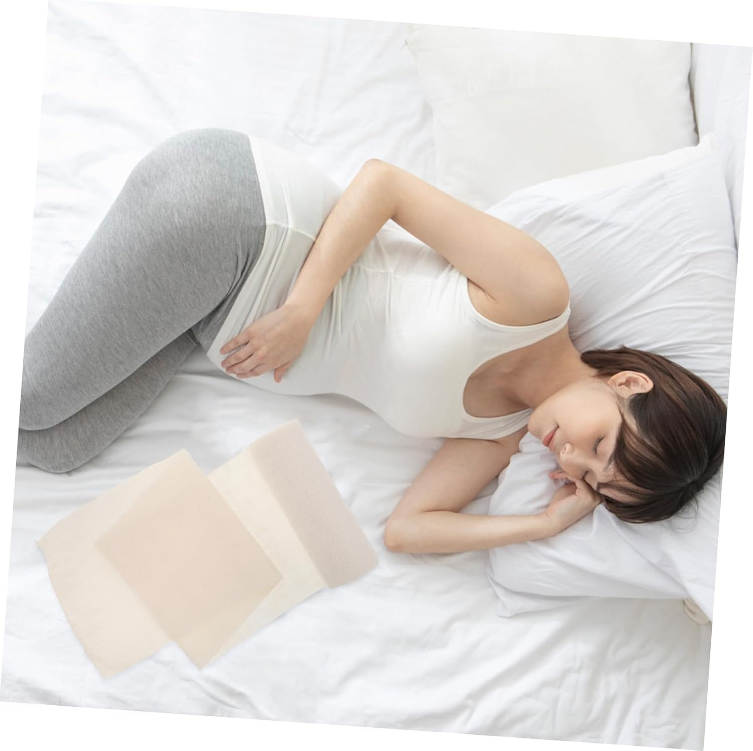 Ibasenice Postpartum Breast Compression Binder Compression Wrap Stomach for Abdomen Binder Maternity Support Belts Postpartum Belly Band Use during Recovery image number 6