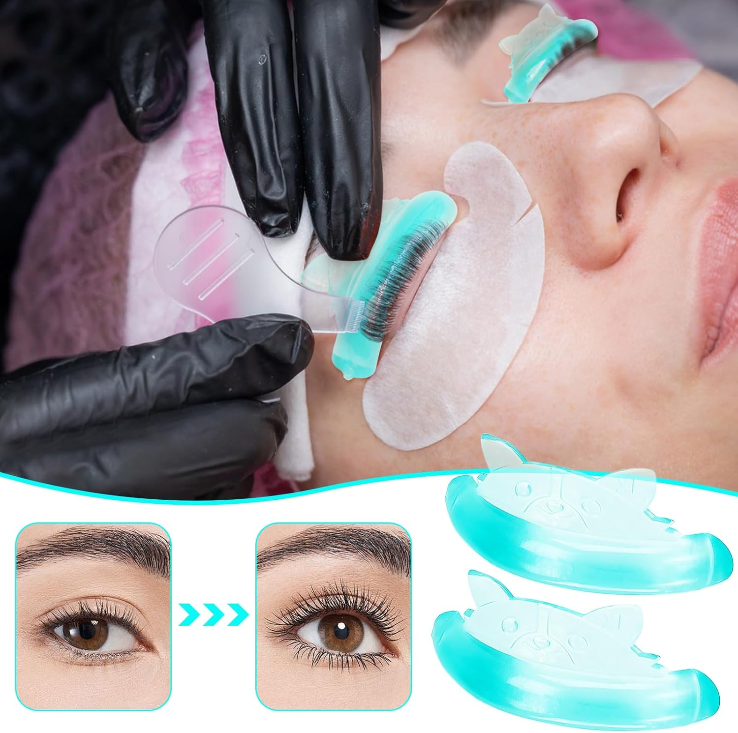 Colorich Eyelash Lifting Set, Self-Adhesive Silicone Pads for Eyelash Lifting, Semi-Permanent Pack of 10 image number 4