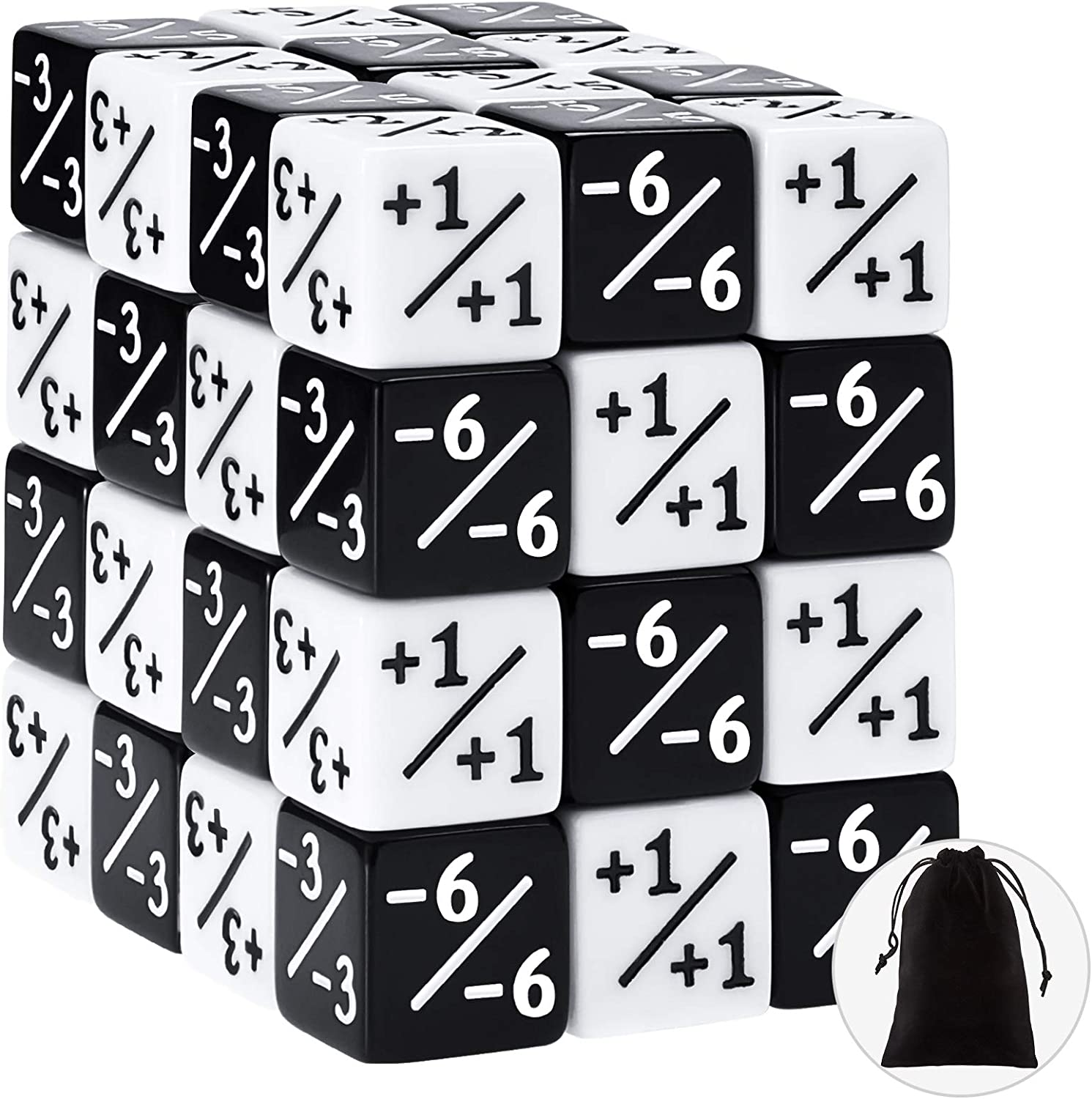 48 Pieces Counters Token Loyalty D6 Dice Cube Compatible with MTG, CCG, Card Gaming Accessory image number 2