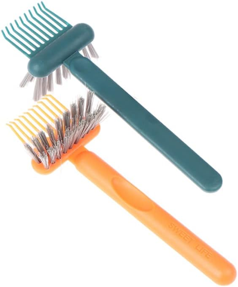 IKAAR 2Pcs Hair Brush Cleaner Hair Brush Cleaning Tool 2 in 1 Quick Hair, Dust & Lint Remover Tool for Home and Salon Use image number 1