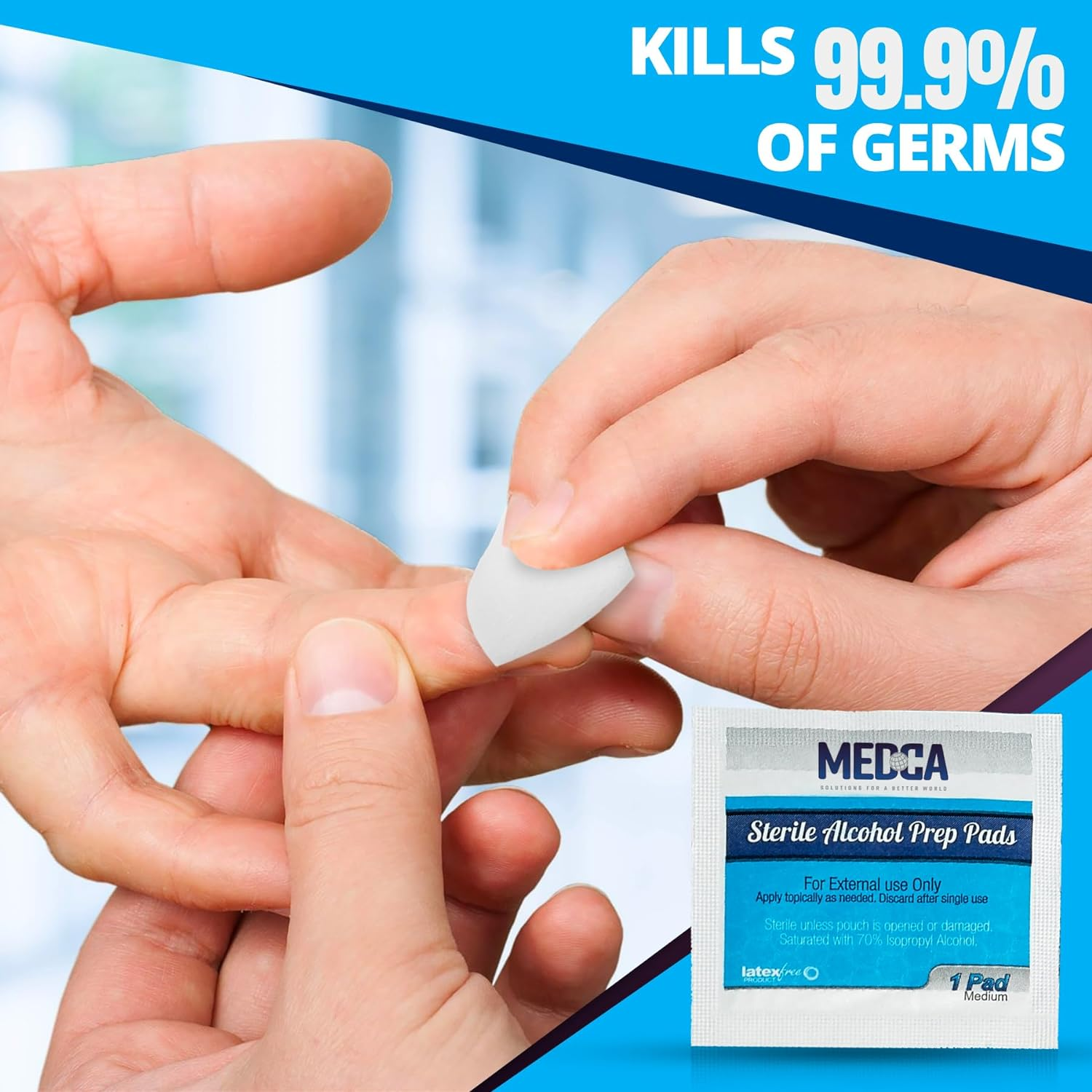 Medca Alcohol Prep Pads, Sterile, Medium, 2-Ply (PACK of 300) image number 5