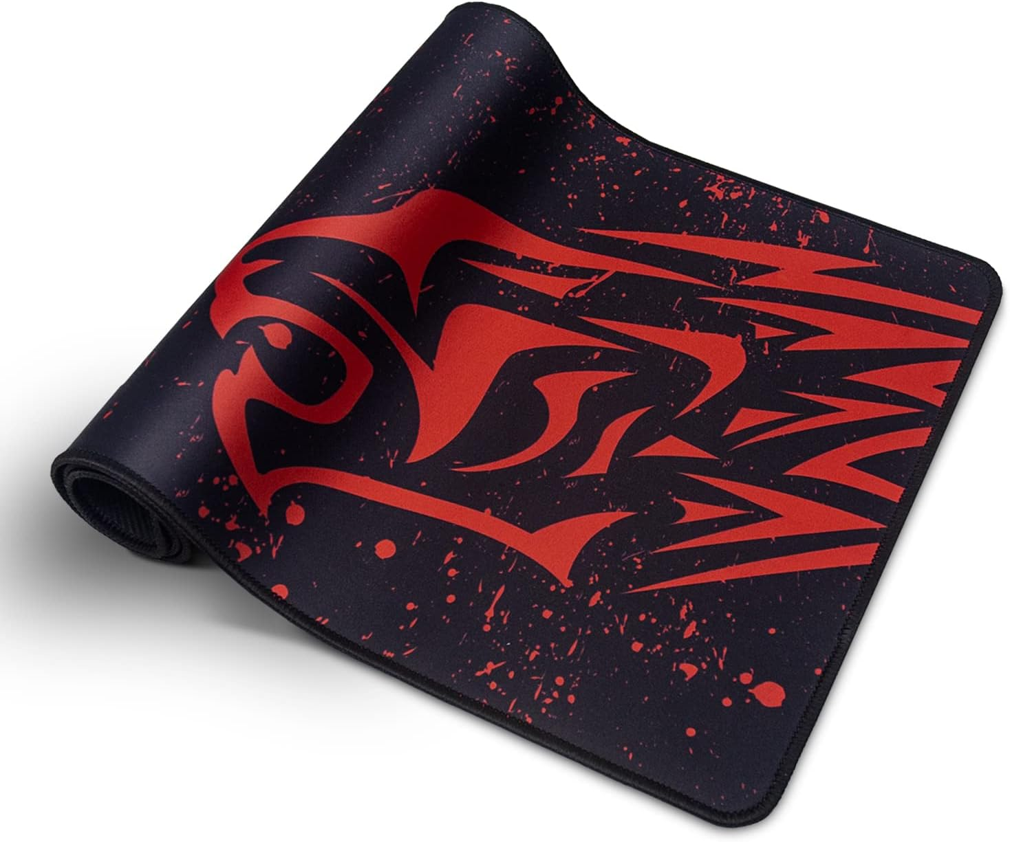 Excovip Gaming Mouse Pad with Durable Stitched Edges Computer Desk Pads with Non-Slip Rubber Base 31.4"X11.08" Big Mousepad Keyboard Mouse Mat Red Leopard 9192 image number 5