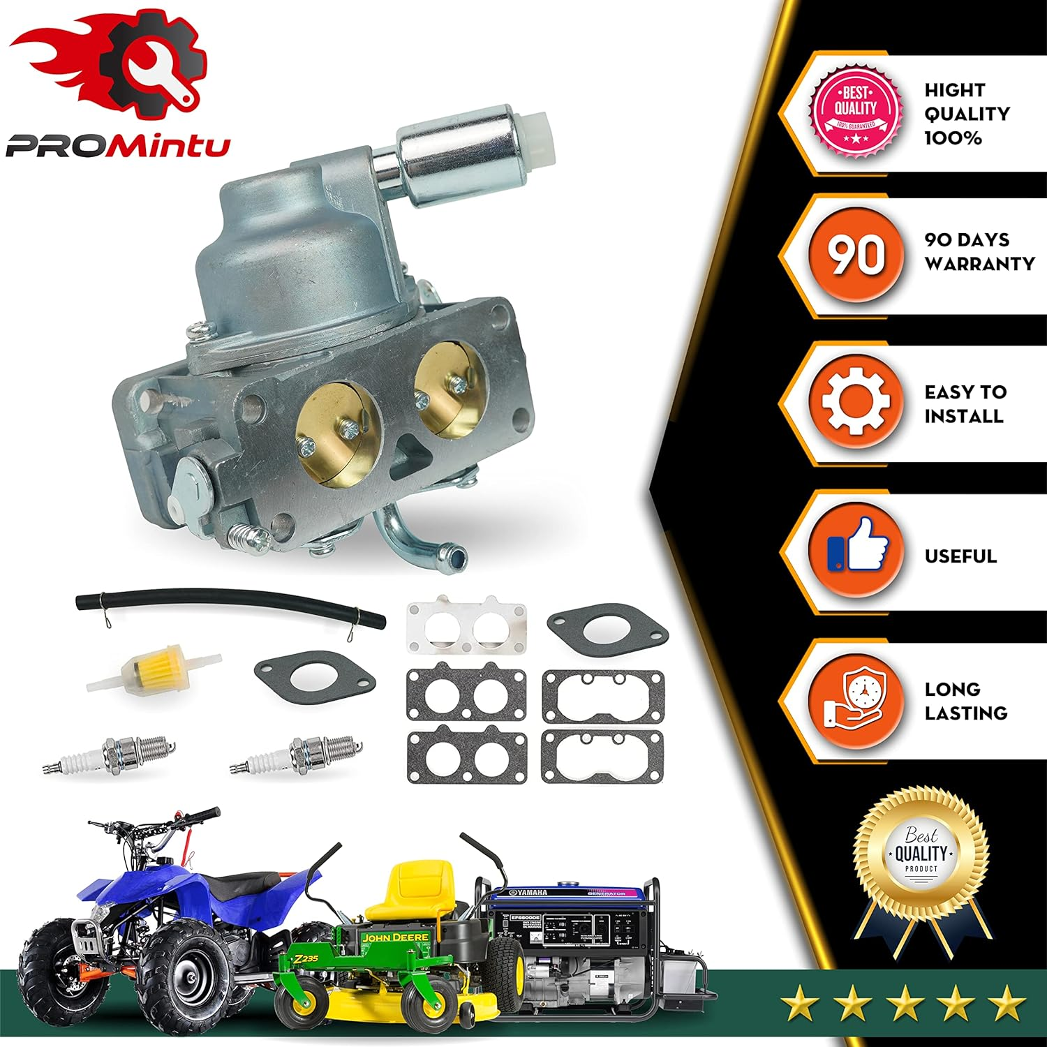 Carburetor Carb Replaces for Briggs Stratton V-Twin Intek 22HP 23HP 24HP 25HP 26HP 27HP Engine 407777 40G777 40H777 406777 40F777 407677 44677A 446777 405777 446677 445577 441777 445705 445777 image number 1