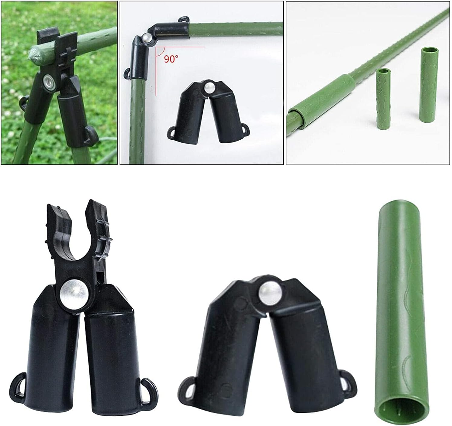 36Pcs Adjustable Plant Trellis Clip Plastic Plant Connector Stakes Garden Plastic Connector Connecting Joint Buckle Clip 16Mm image number 1