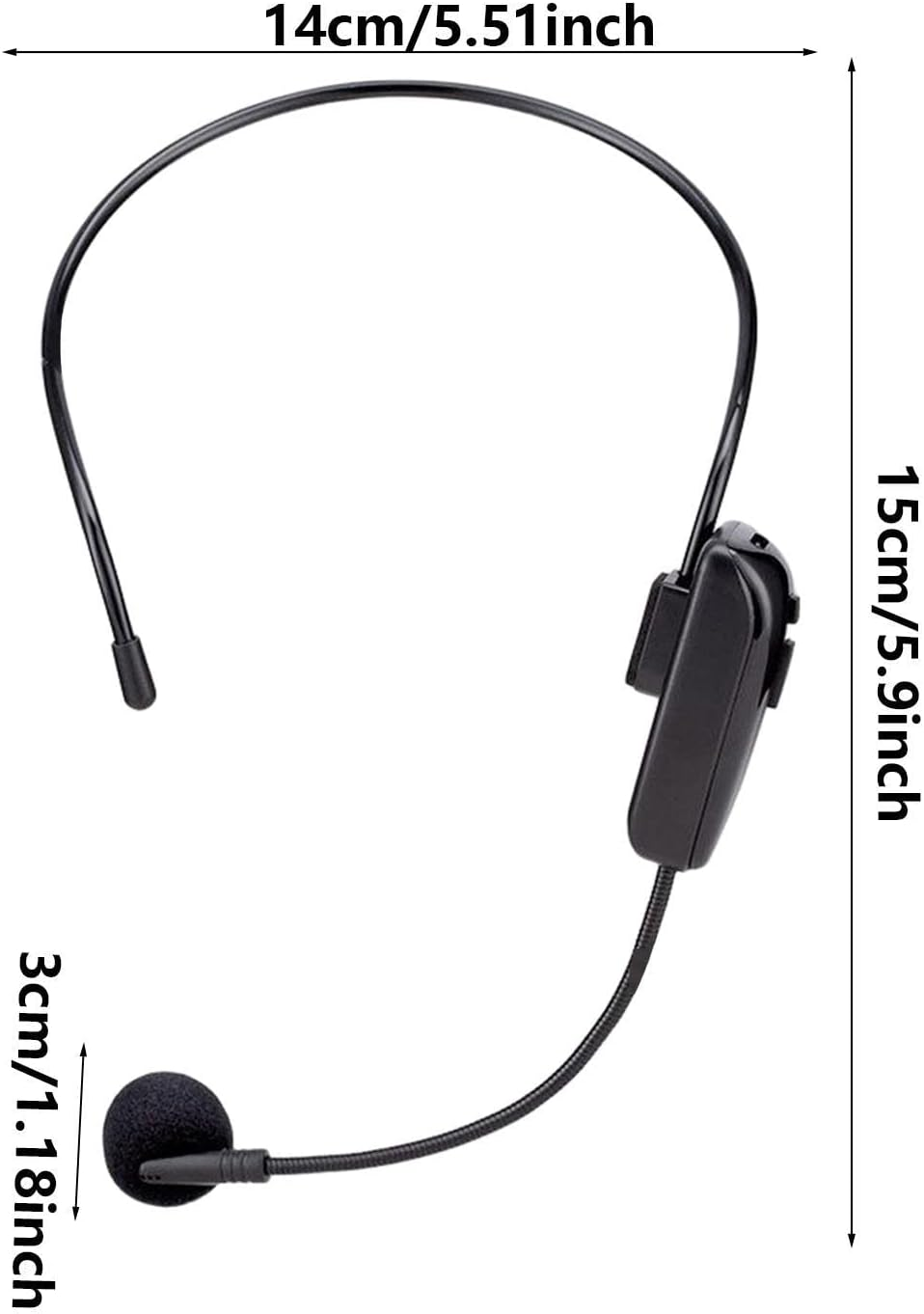 Headset Microphone for Speaking | 2.4G UHF Headset Mic | Wireless Microphone System for Fitness Instructor, Yoga, Teaching, Phone, Laptop, image number 3